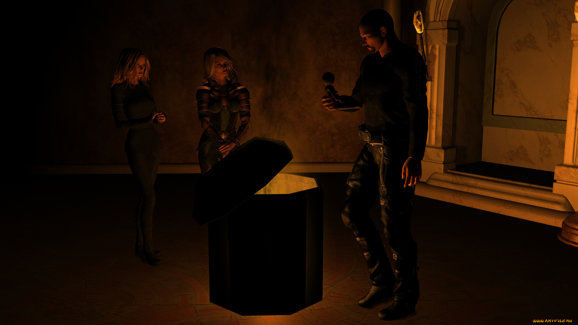 3д, графика, фантазия, , fantasy, взгляд, девушки, фон