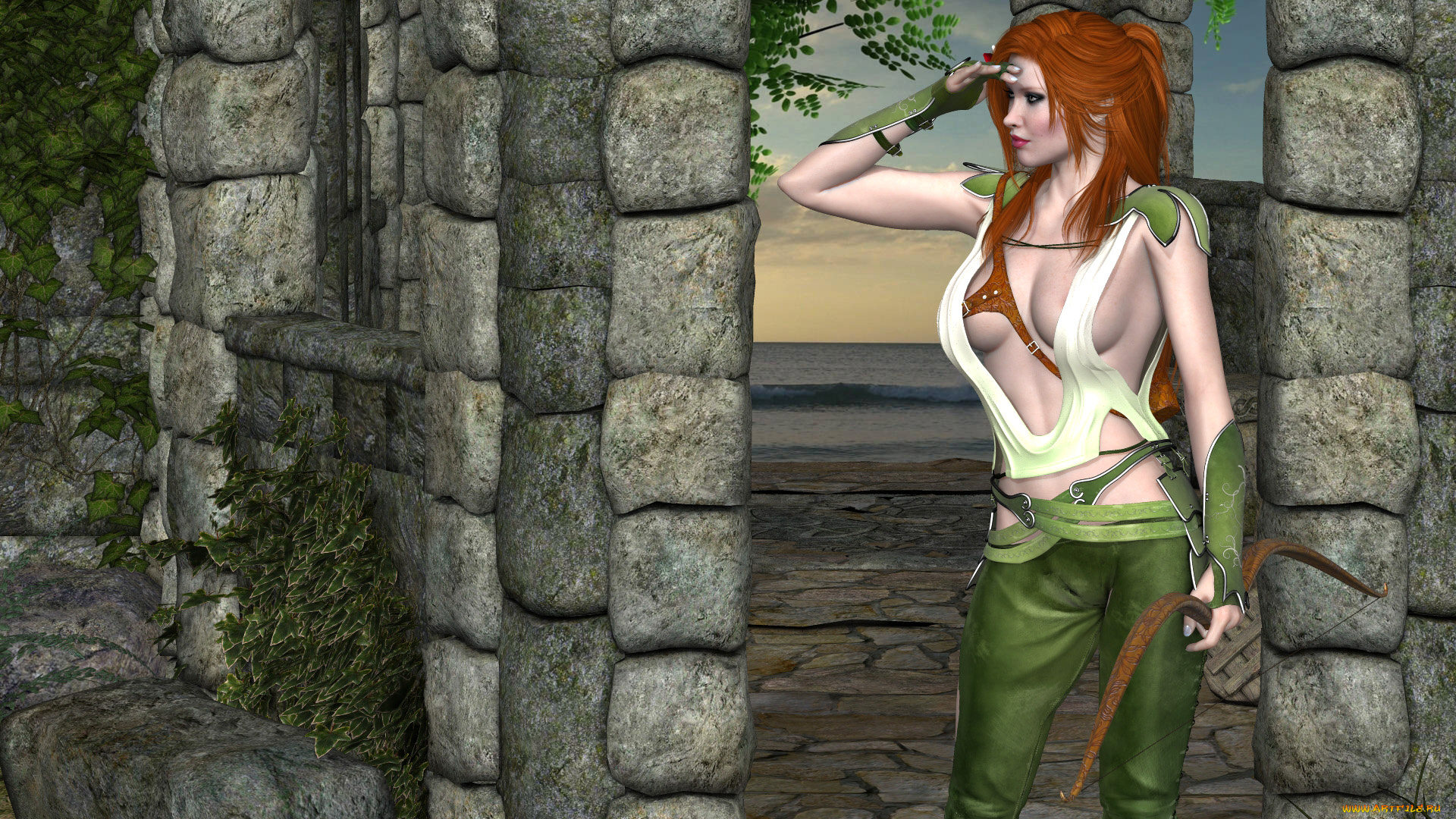 3д, графика, люди, , people, взгляд, фон, девушка