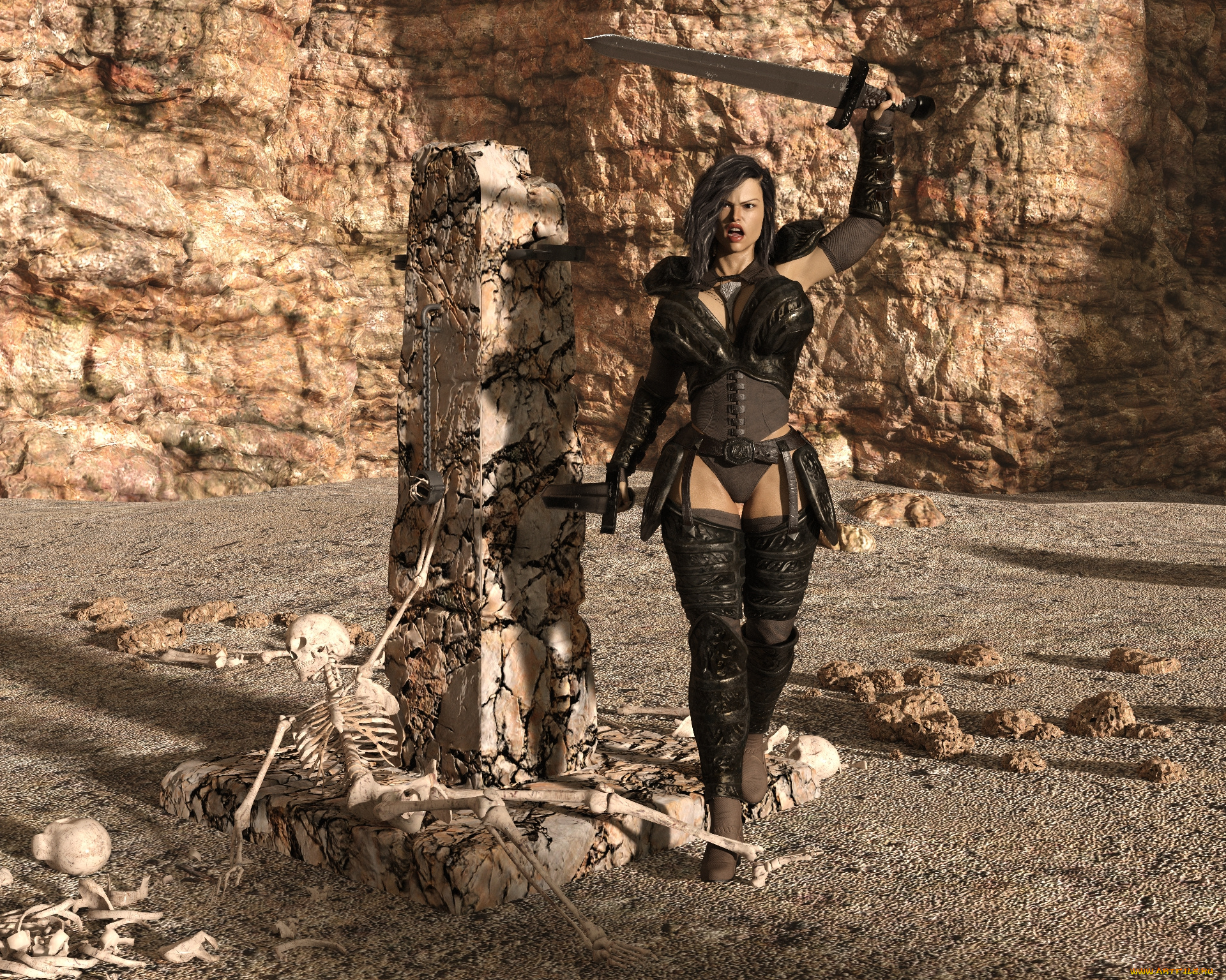 3д, графика, фантазия, , fantasy, фон, девушка, взгляд