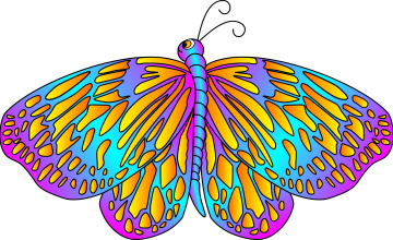 Картинка векторная+графика животные+ animals бабочка фон