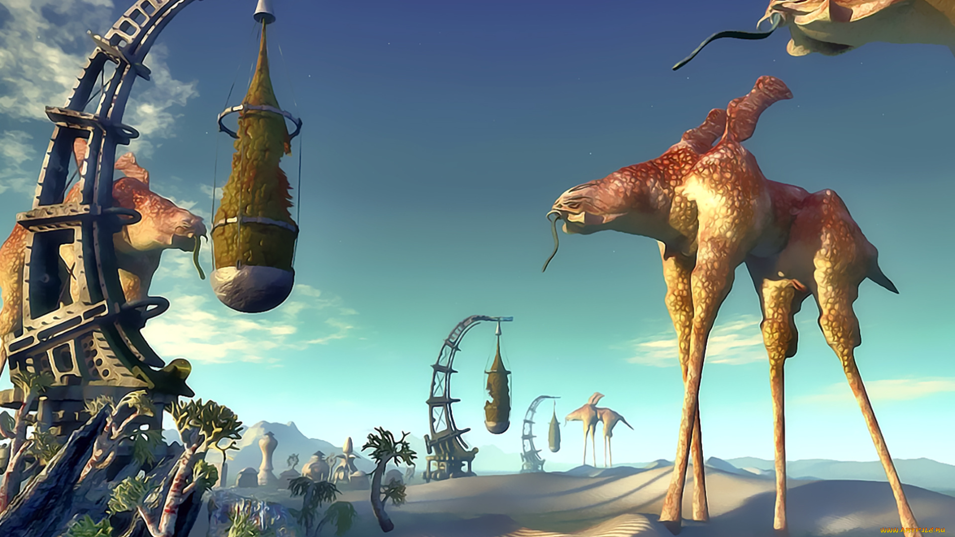 календари, фэнтези, 2019, calendar, планета, песок, существо