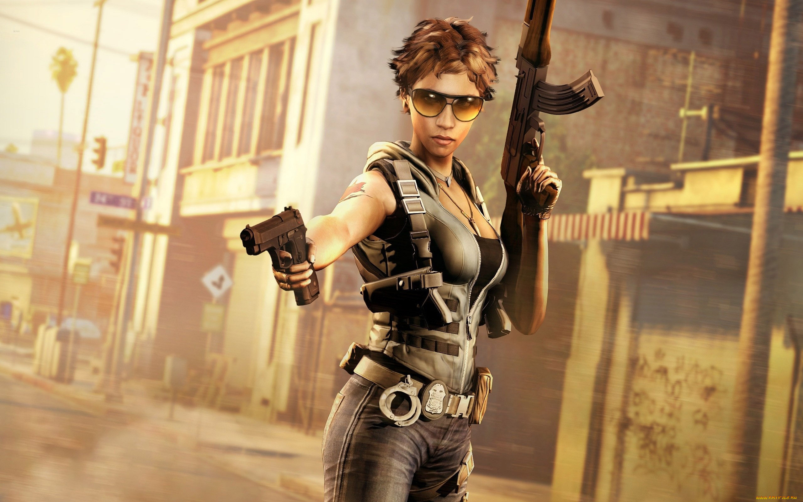 call, of, juarez, , the, cartel, видео, игры, девушка, автомат, причёска, короткая, блондинка, оружие, пистолет, фантастика, очки, будущее, другой, мир, красотка, стройная