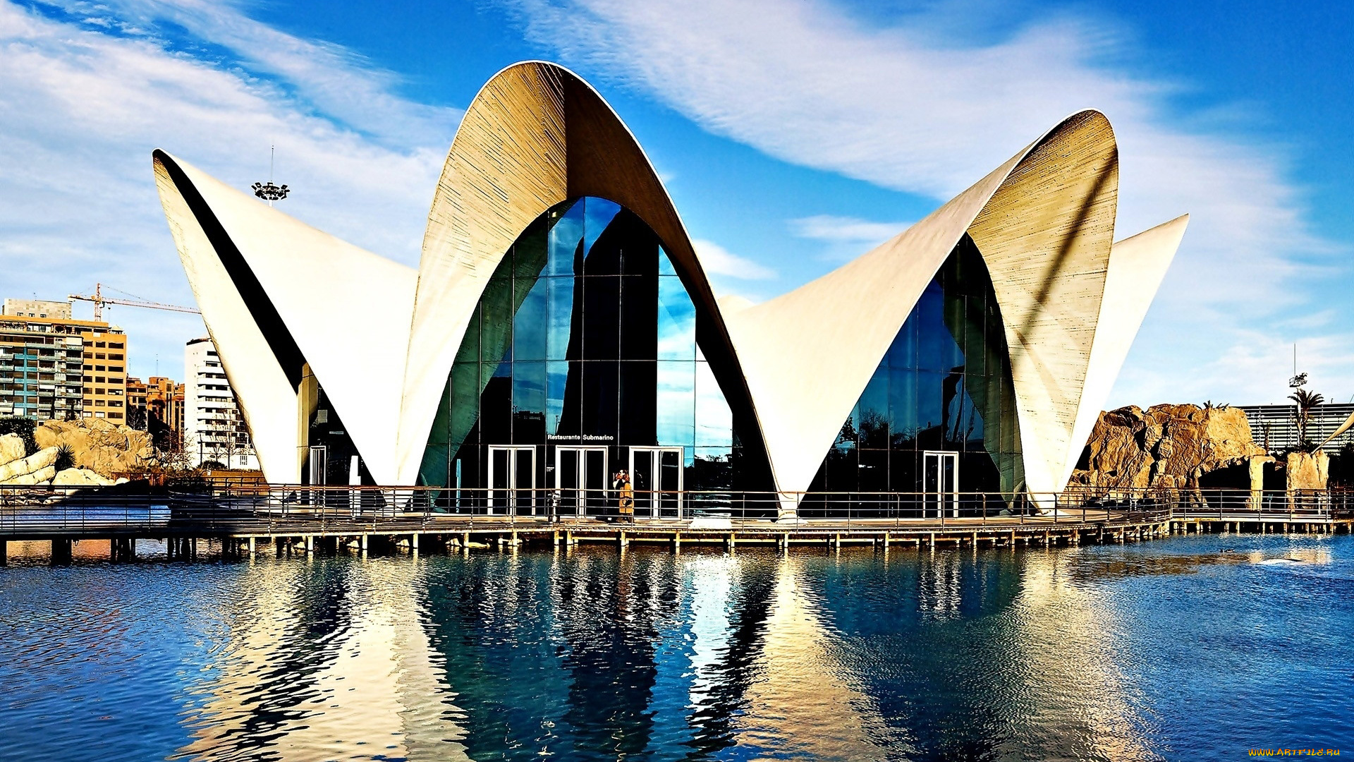 города, валенсия, , испания, оригинальные, здания