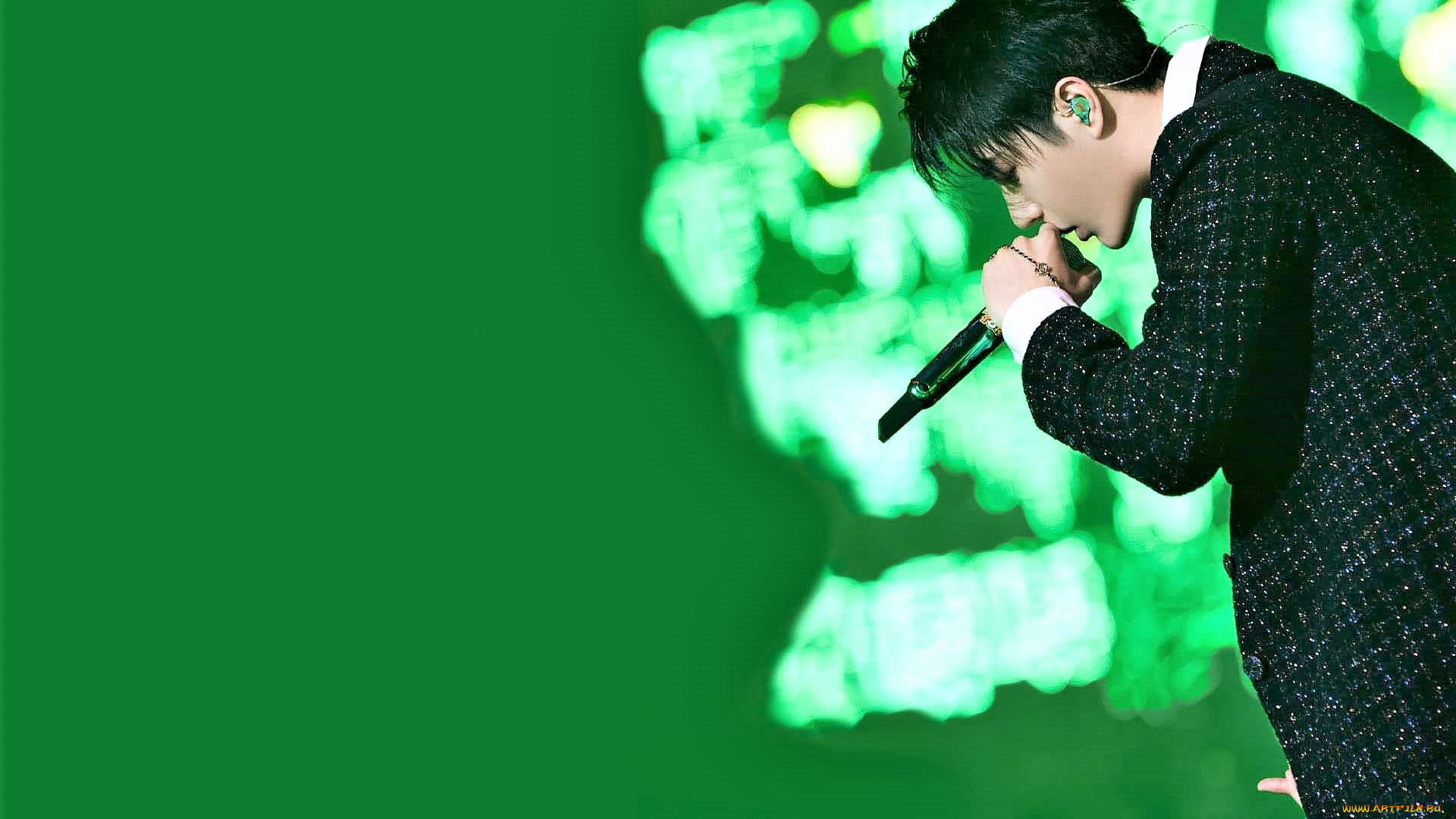 мужчины, wang, yi, bo, актер, певец, микрофон, пиджак