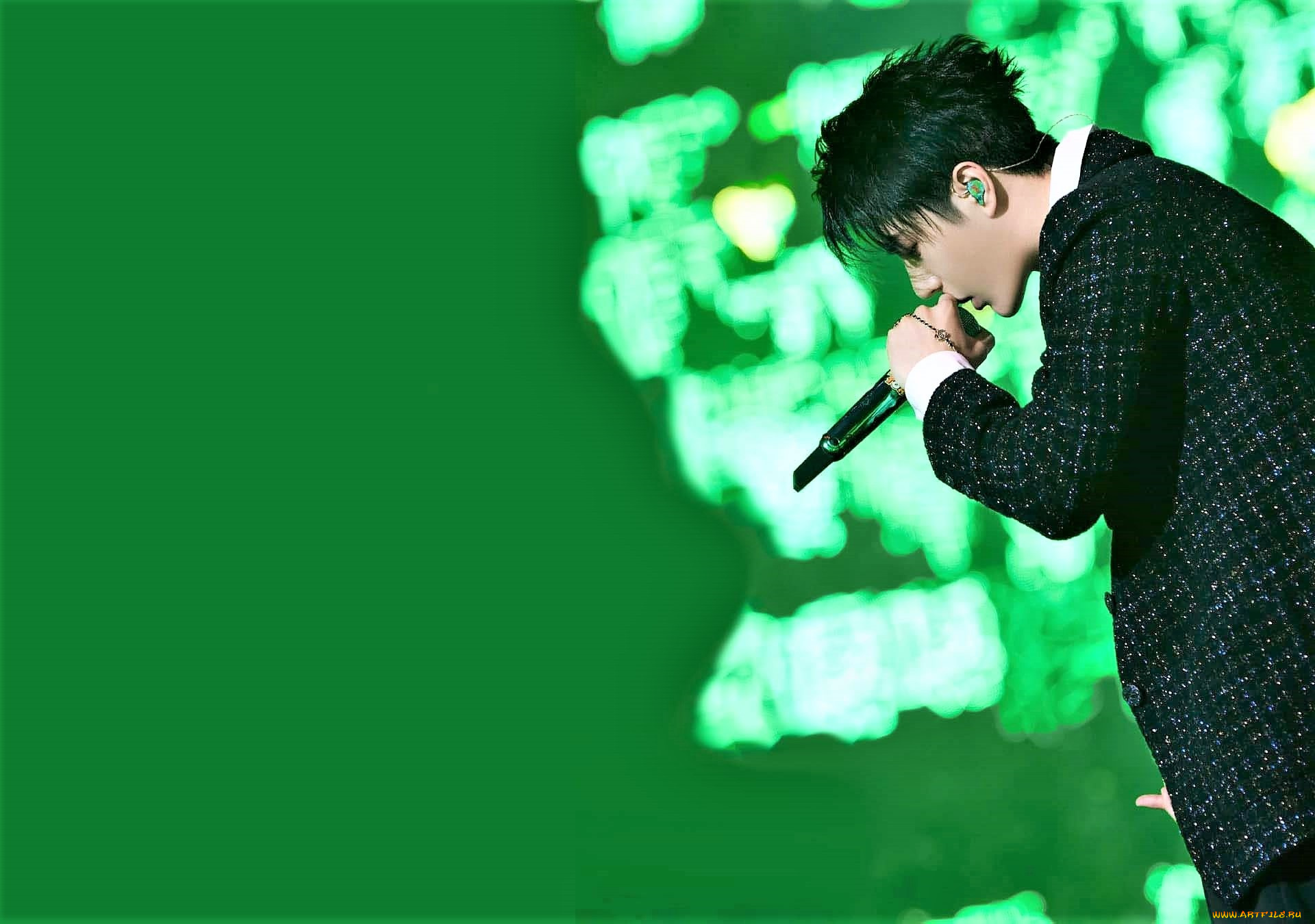 мужчины, wang, yi, bo, актер, певец, микрофон, пиджак