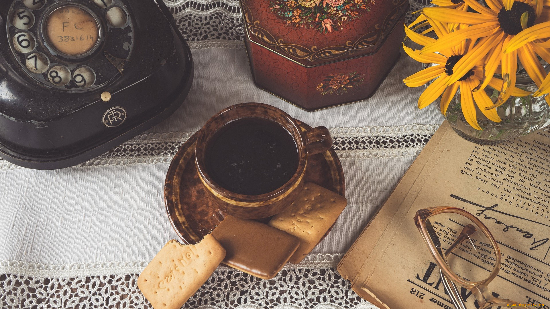 еда, кофе, , кофейные, зёрна, телефон, старинный, очки, печенье, шкатулка