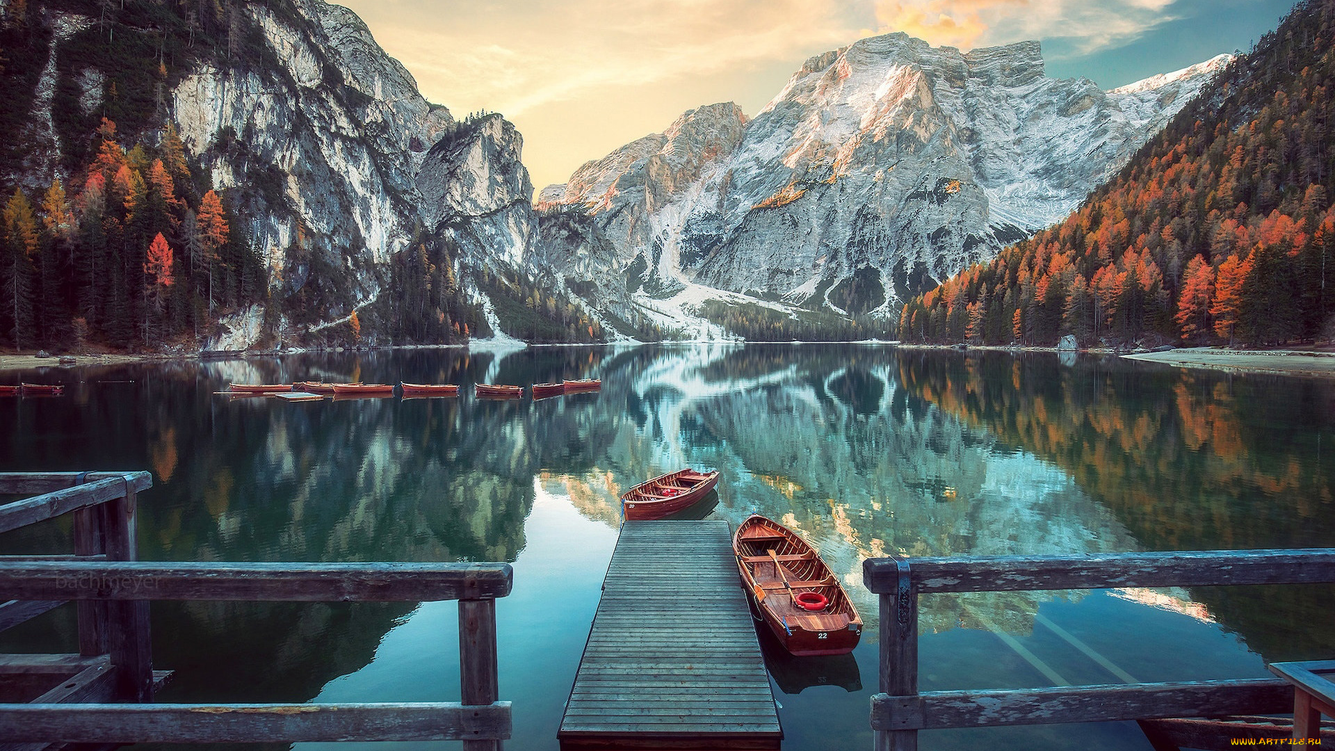 корабли, лодки, , шлюпки, горы, озеро, мостки, отражение