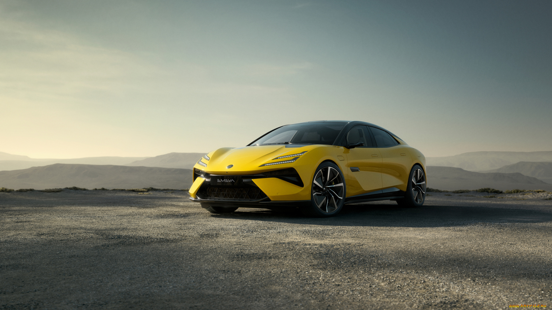 lotus, emeya, 2025, автомобили, lotus, emeya, желтый, электромобиль