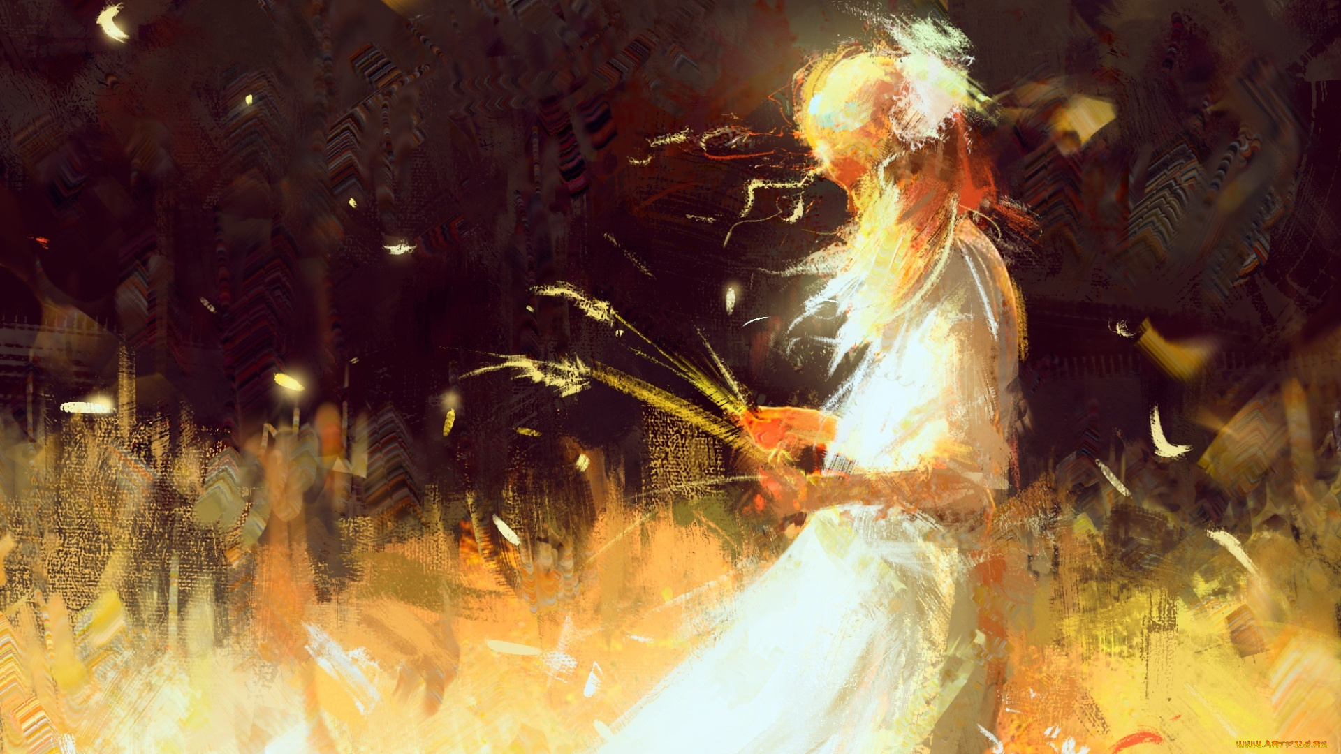 рисованное, люди, девушка, панда, panda