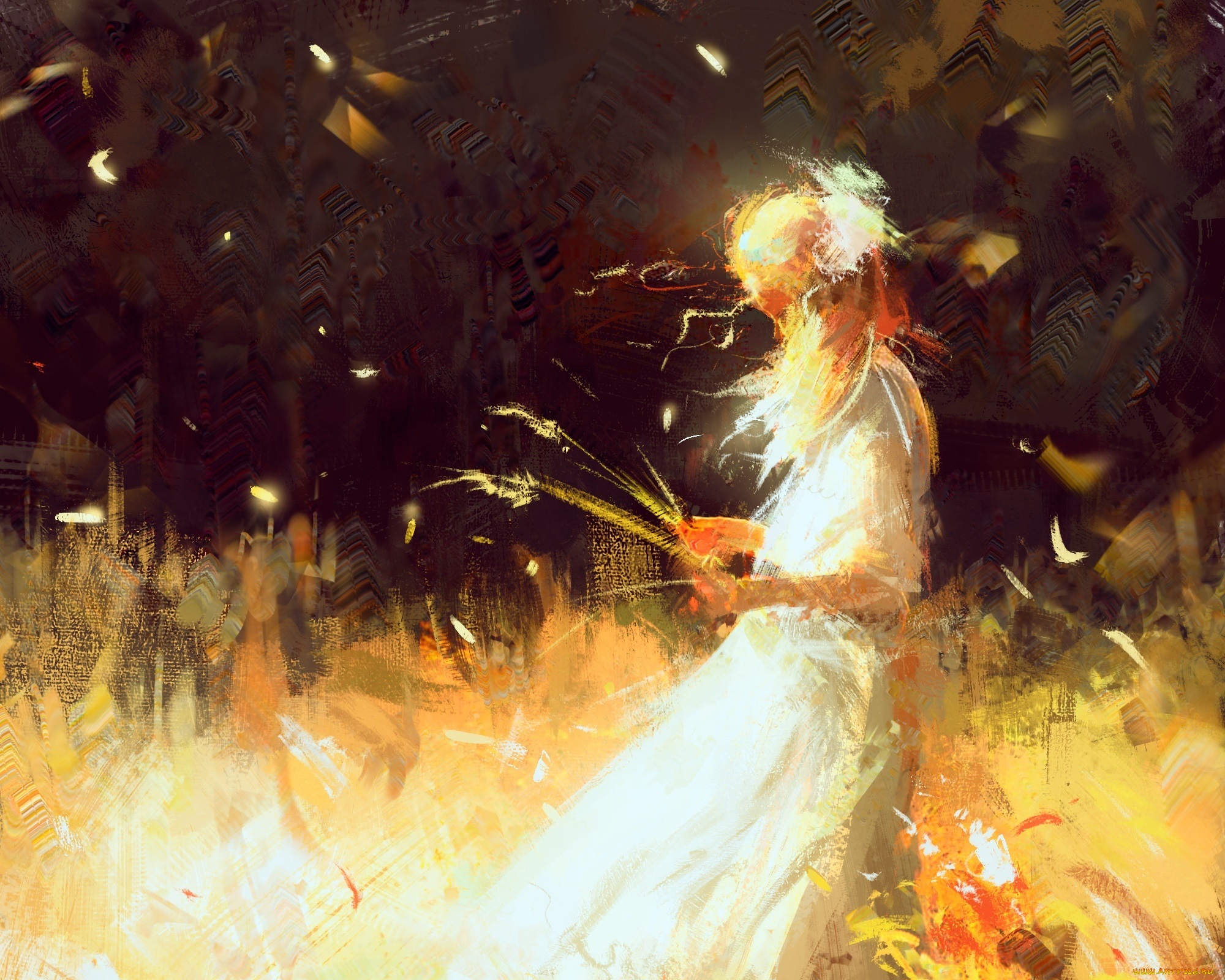 рисованное, люди, девушка, панда, panda