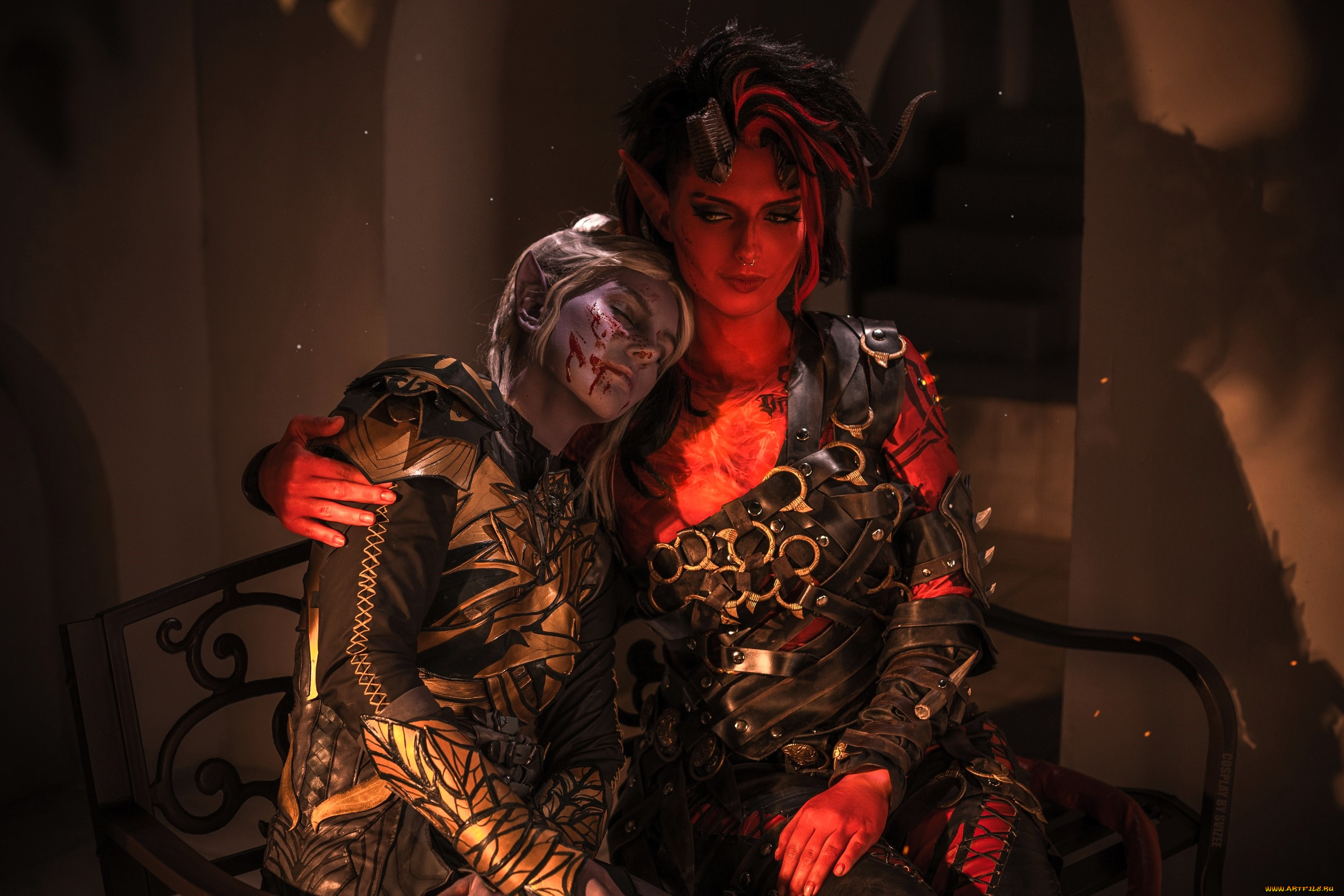 svizee, девушки, -, креатив, , косплей, образы, косплей, наряды, костюмы, демонесса, эльфийка, оружие, кресло