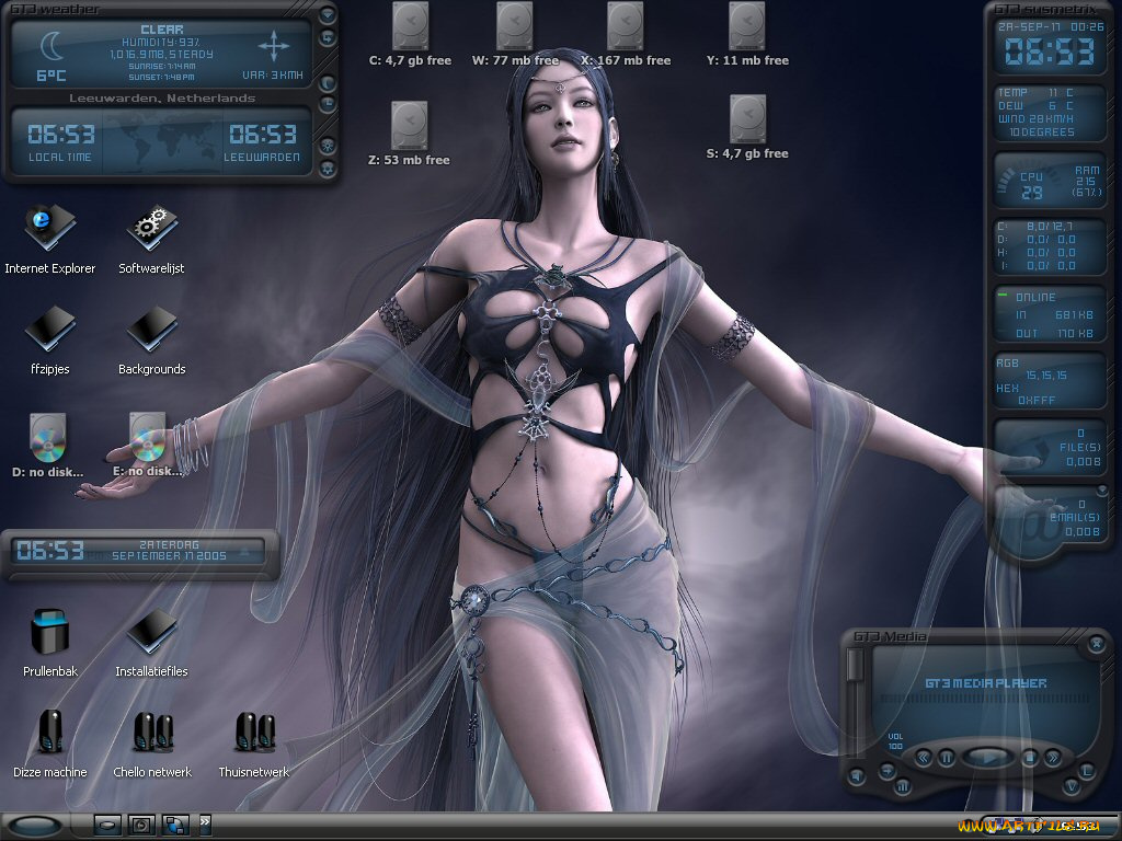 blue, goddes, компьютеры, screenshots