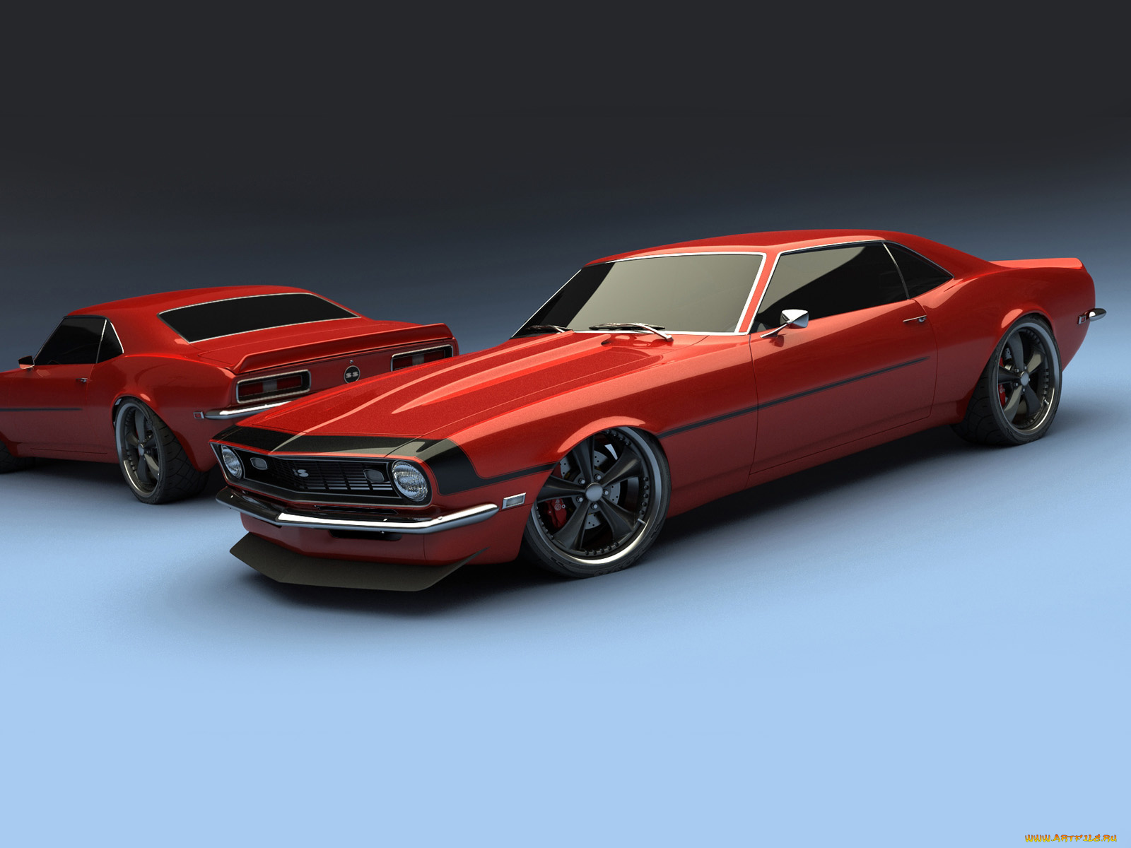 camaro, concept, ss, 2, 2, 1967, автомобили, 3д