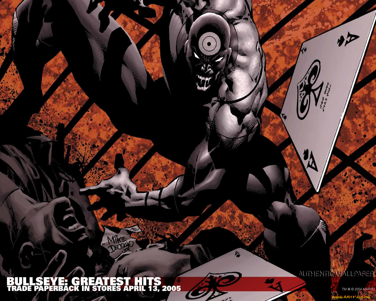 bullseye, рисованные, комиксы