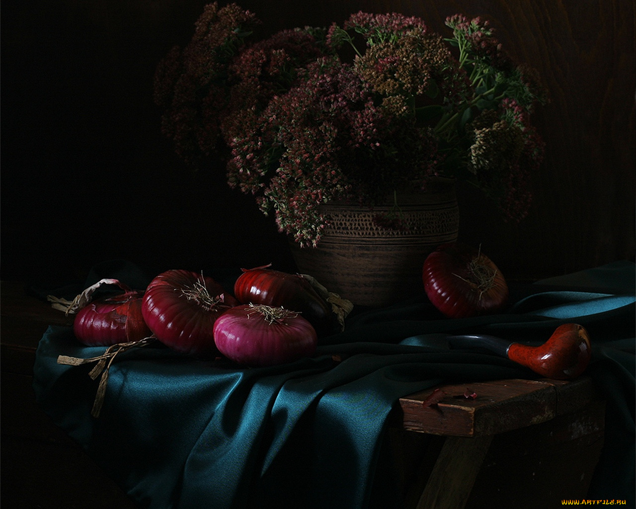 ира, быкова, натюрморт, красным, луком, еда