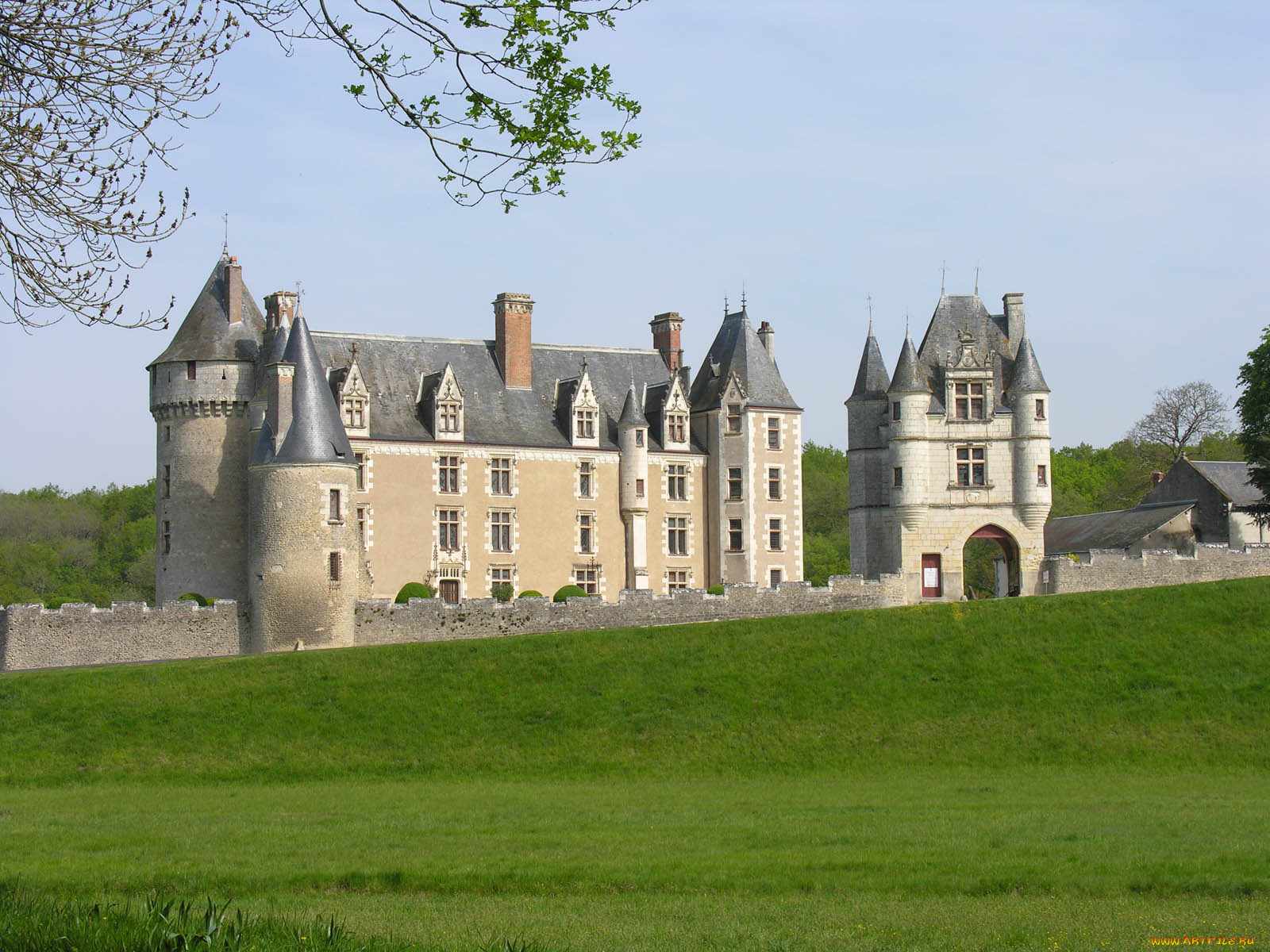 montpoupon, france, города, замки, луары, франция