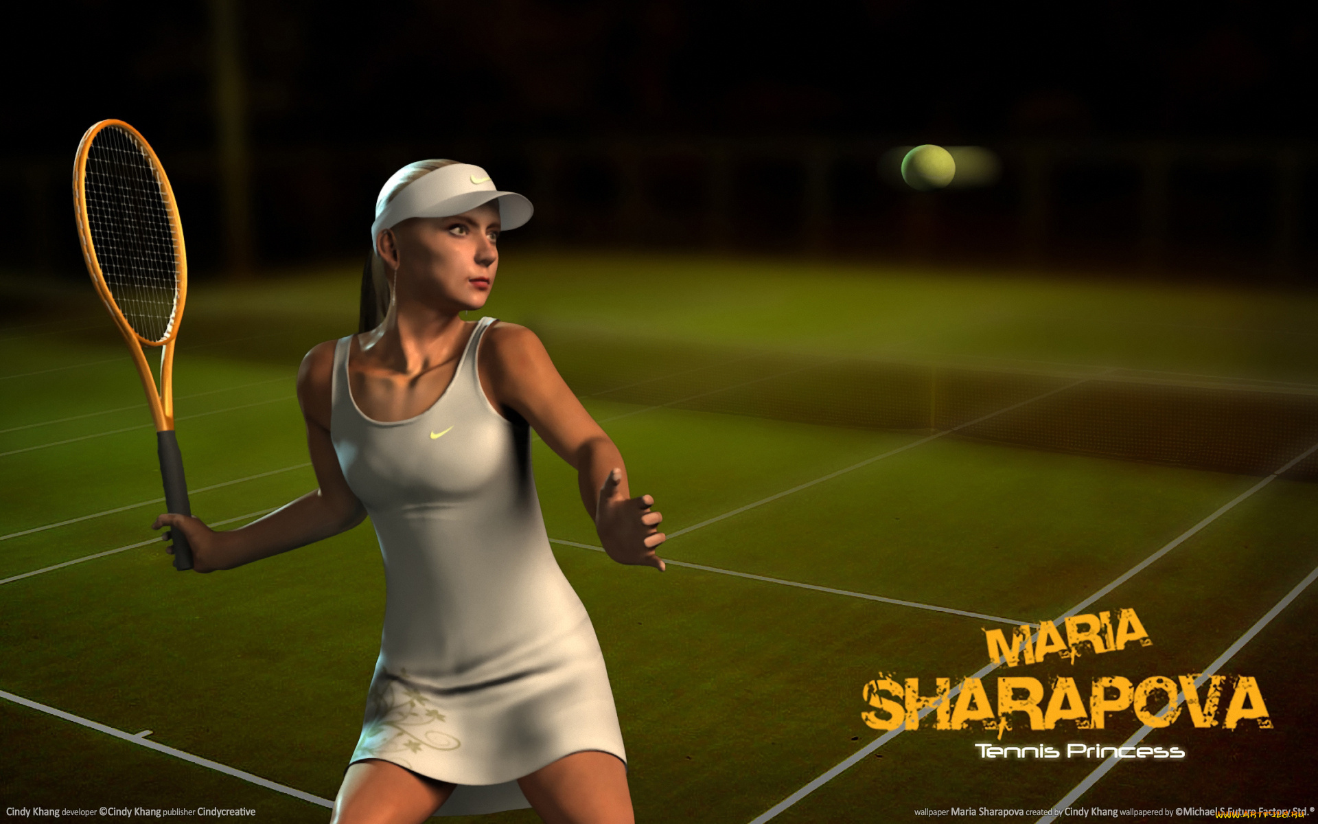 maria, sharapova, спорт, 3d, рисованные