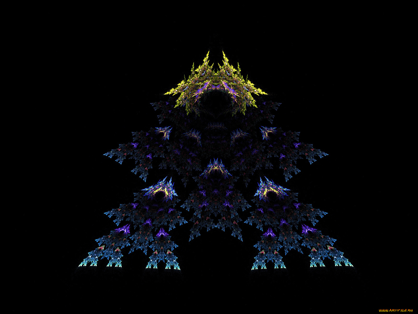 3д, графика, fractal, фракталы, тёмный, узор