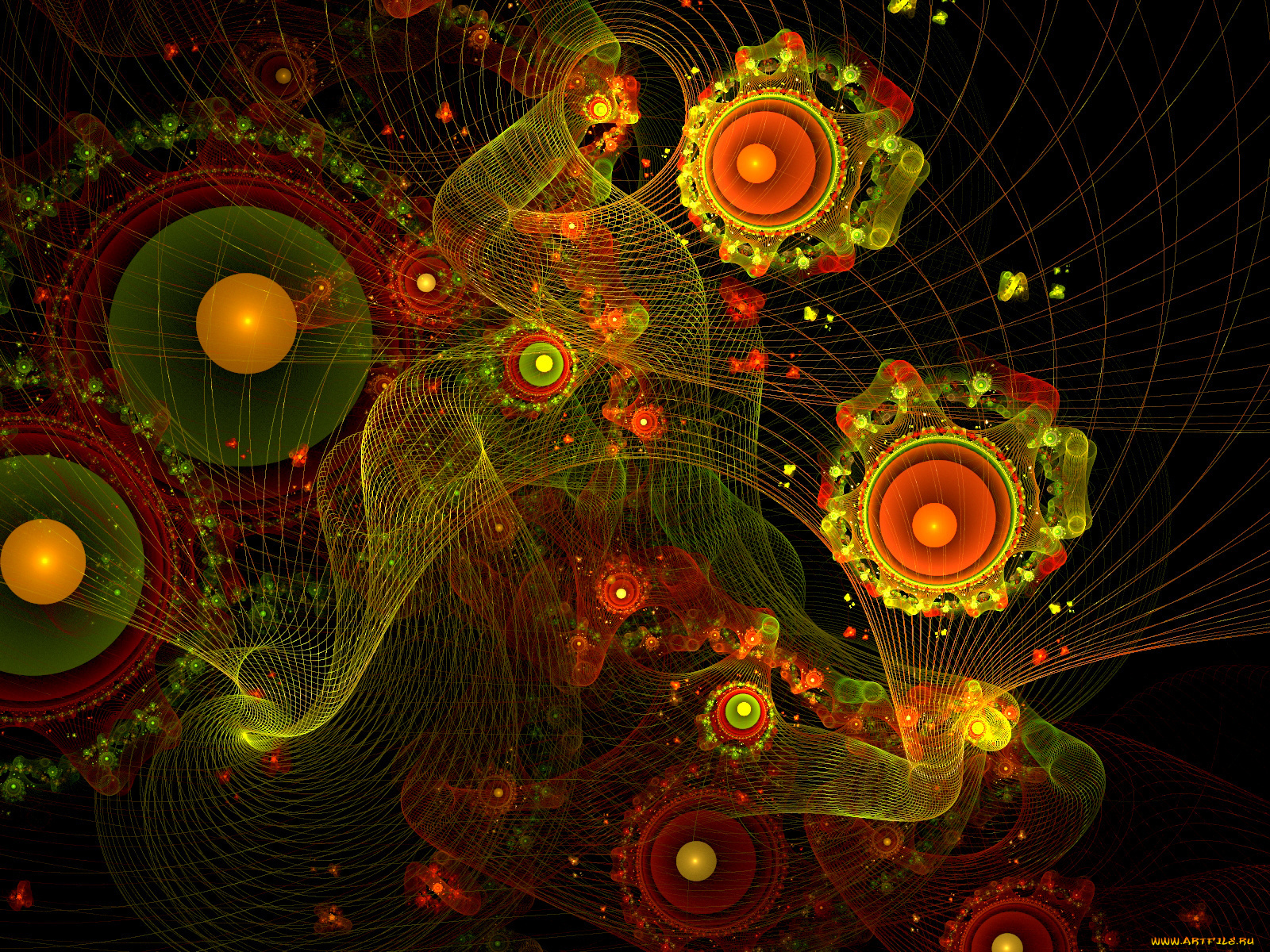 3д, графика, fractal, фракталы, тёмный, узор