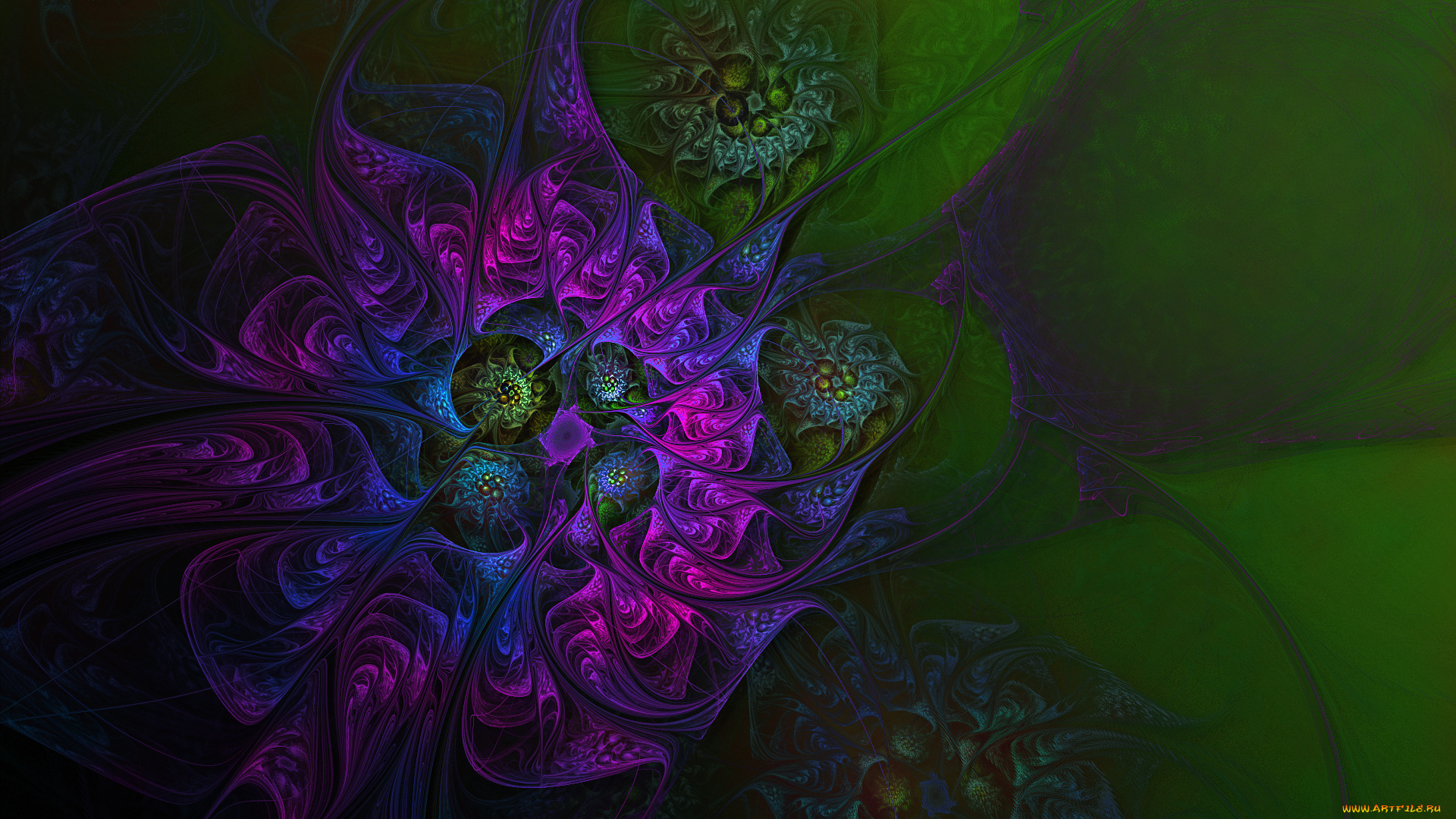 3д, графика, fractal, фракталы, узор