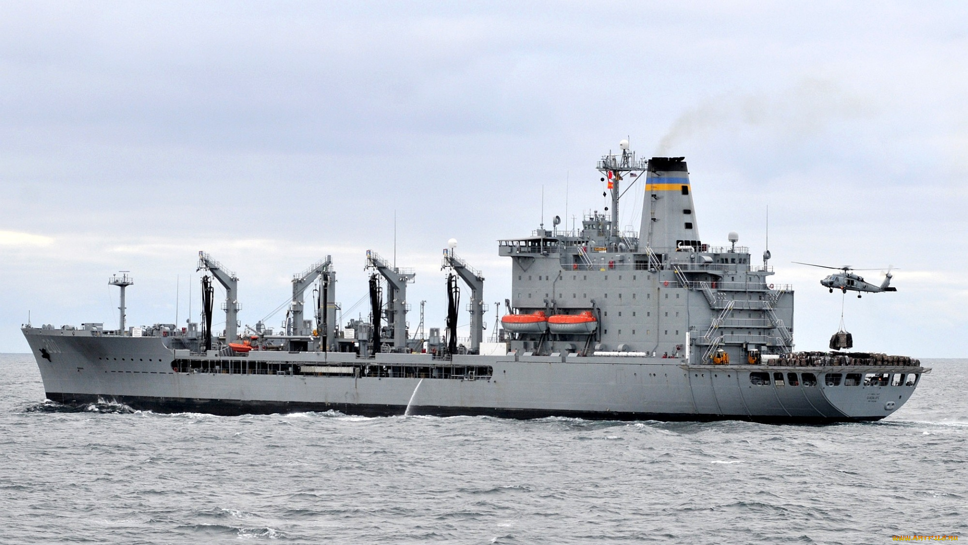 корабли, другое, большой, краны, вертолет