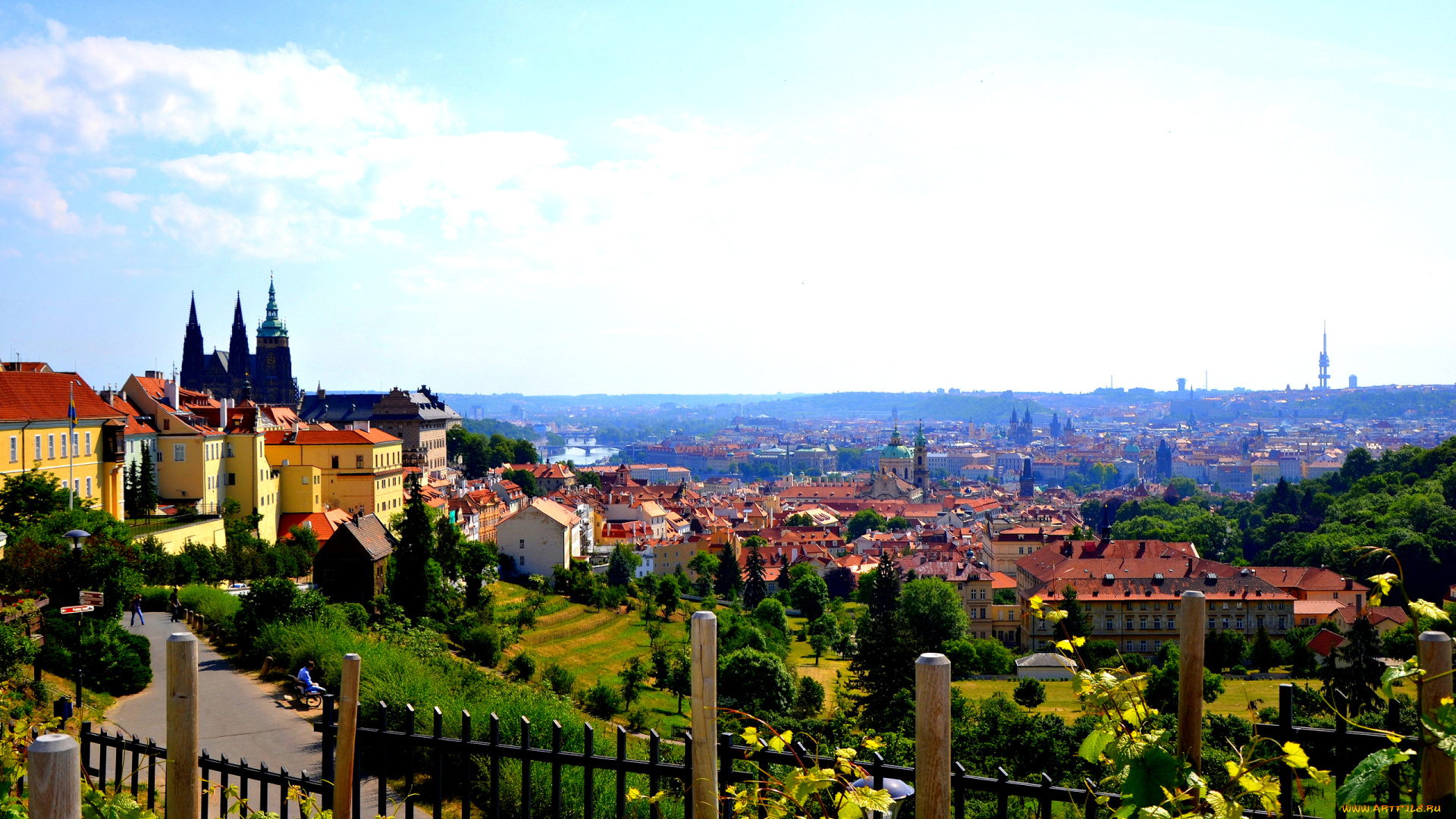 prague, czech, republic, города, прага, Чехия, панорама