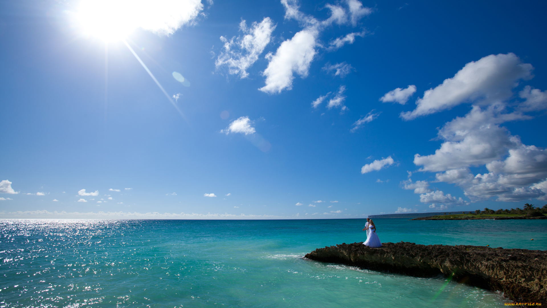 разное, мужчина, женщина, рай, свадьба, тропики, океан