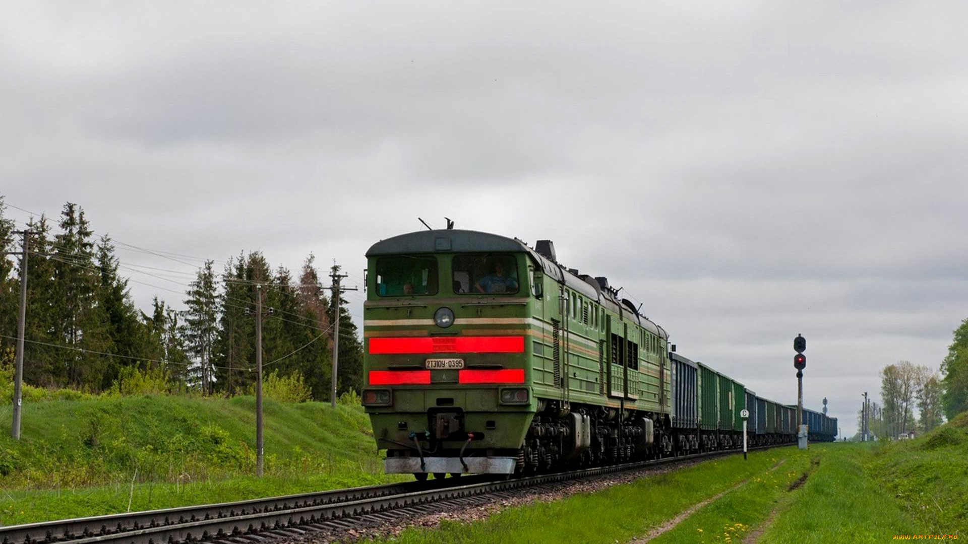 техника, поезда, поезд, железная, дорога, природа