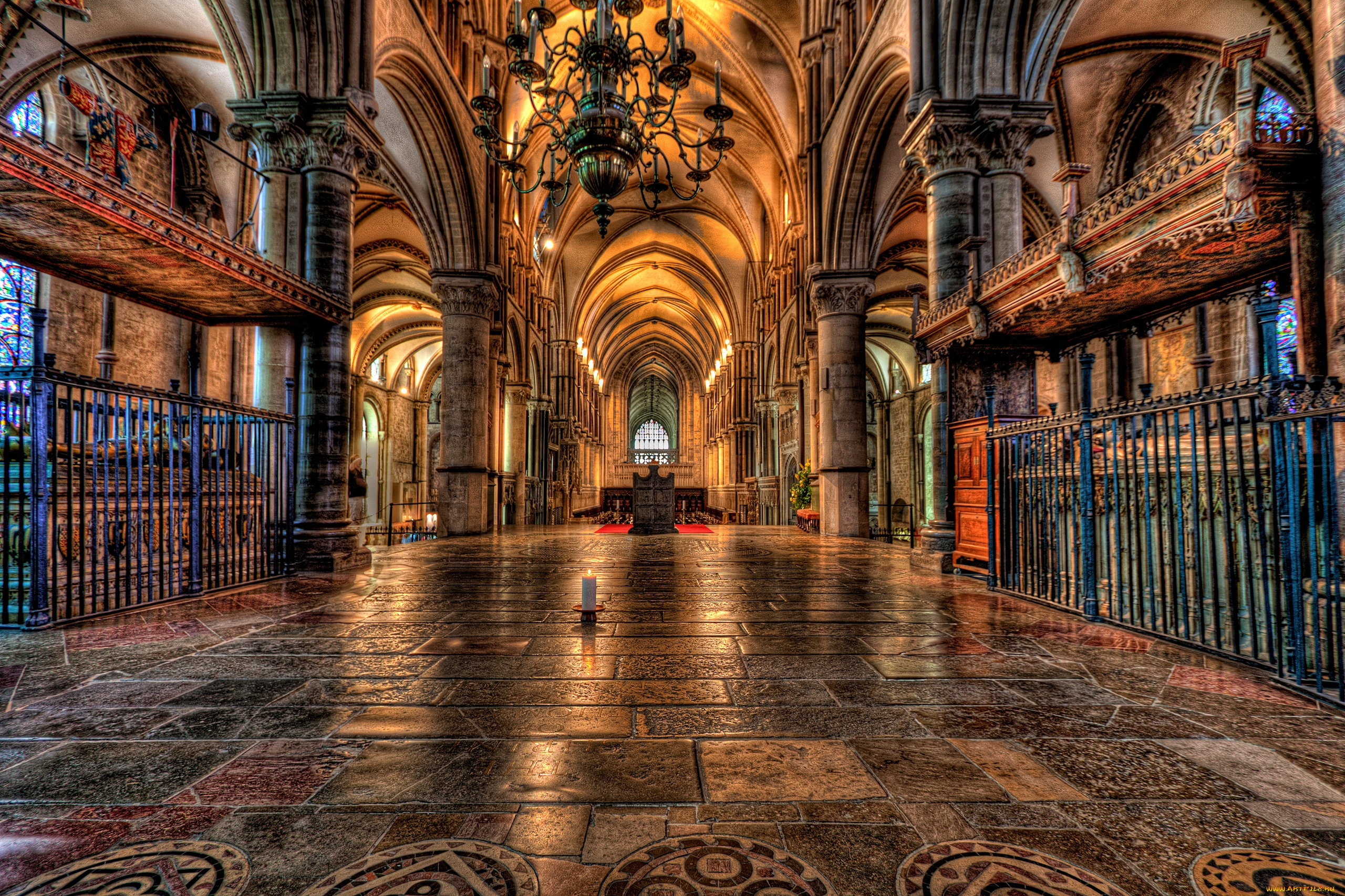 интерьер, убранство, роспись, храма, hdr