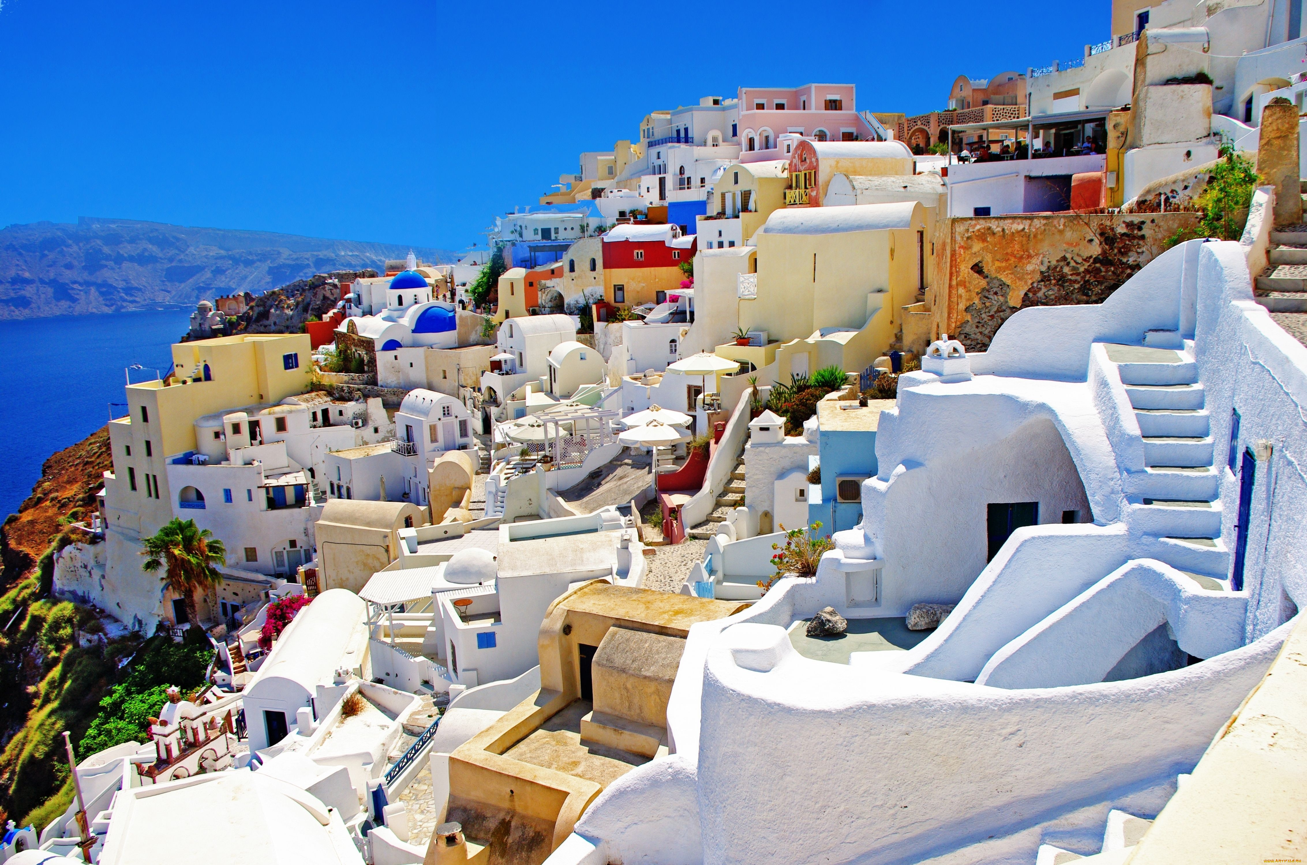 oia, santorini, greece, города, санторини, греция, ия