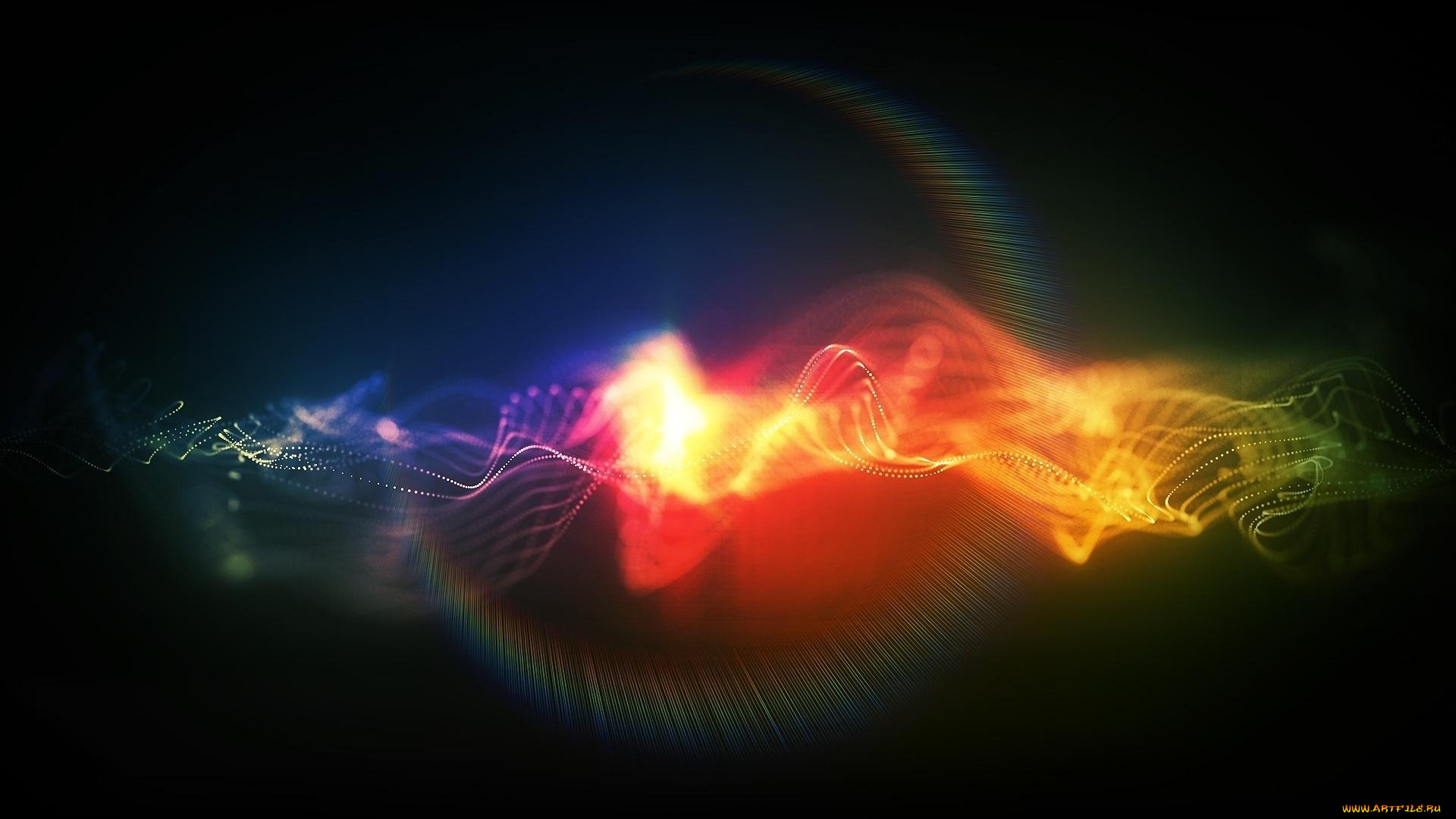 3д, графика, абстракция, , abstract, изгибы, полосы, свечение