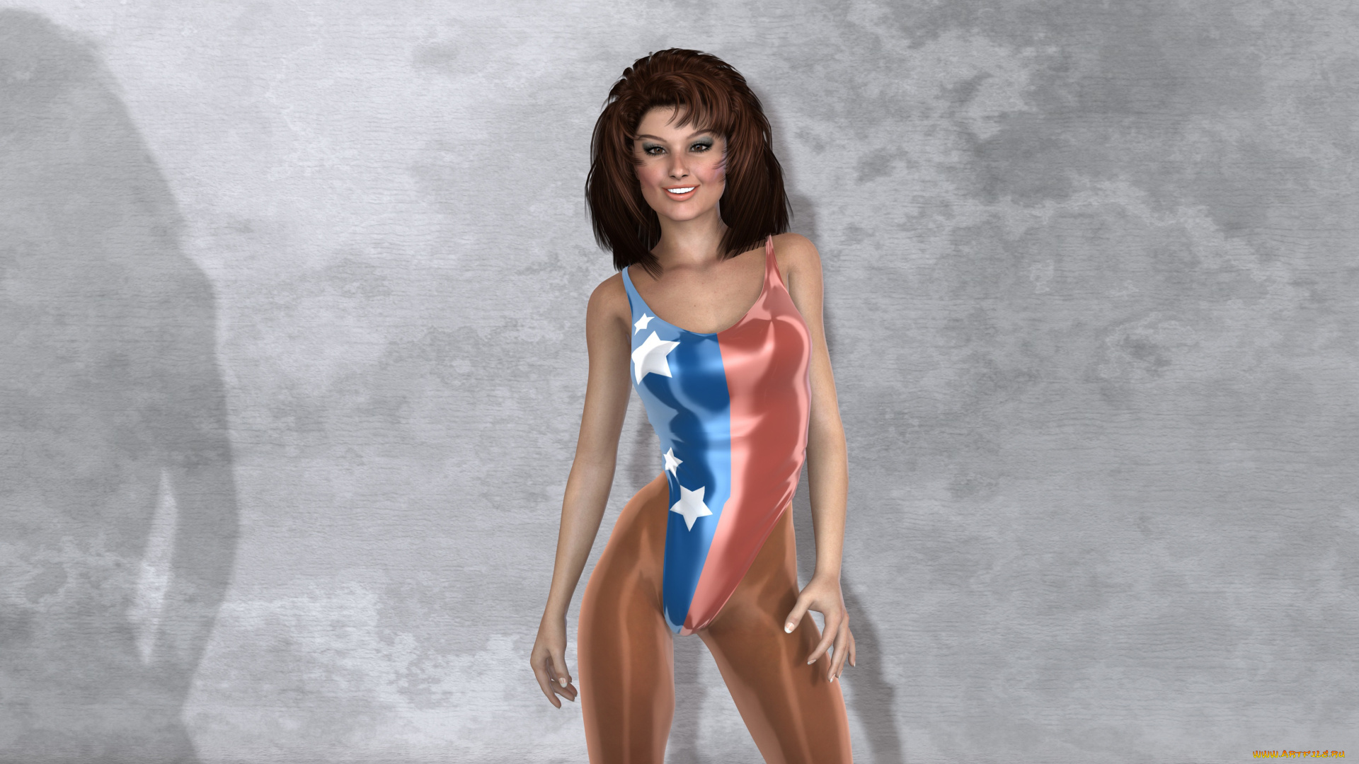 3д, графика, люди, , people, девушка, взгляд, фон