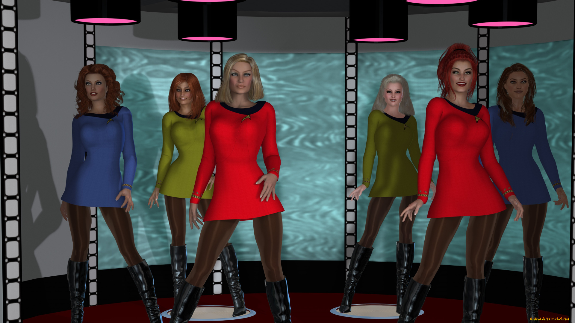 3д, графика, люди, , people, улыбки, взгляд, девушки