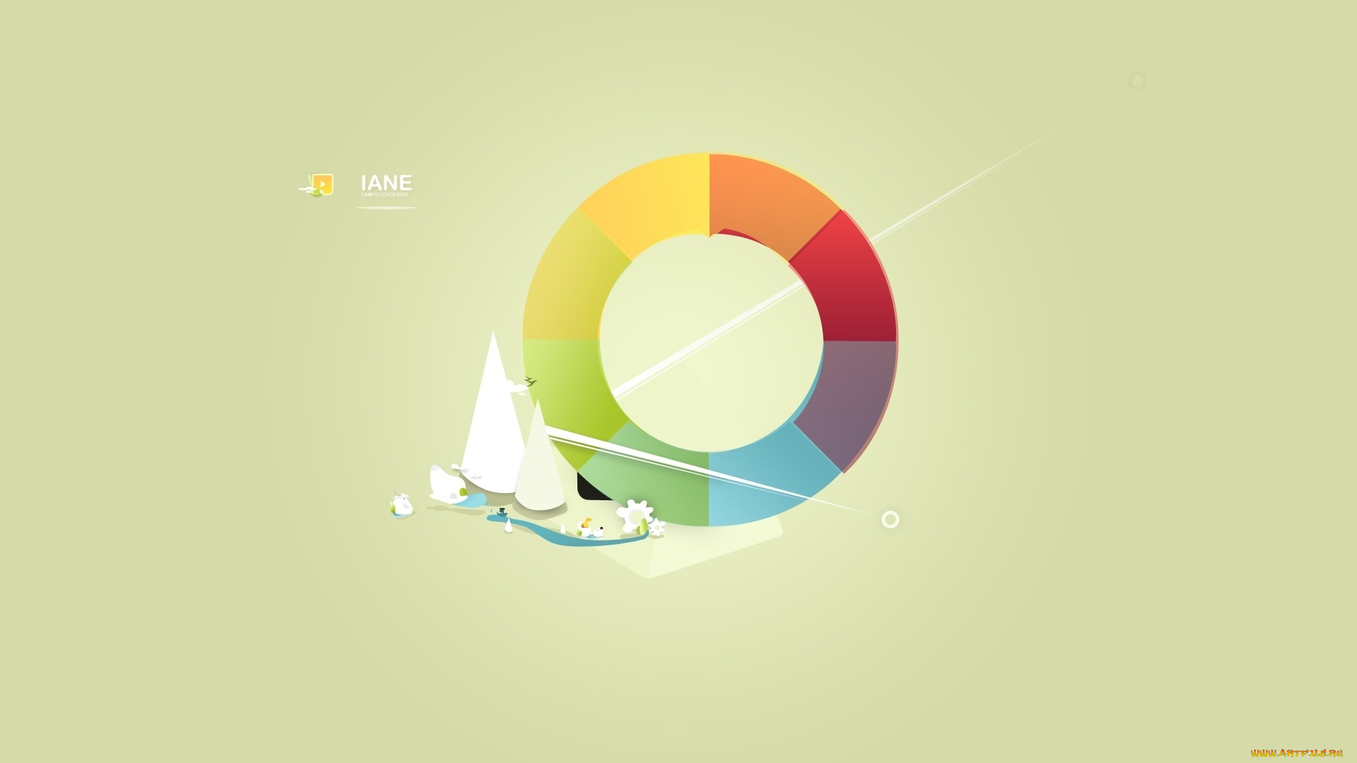 векторная, графика, другое, фигуры, треугольники, кольцо