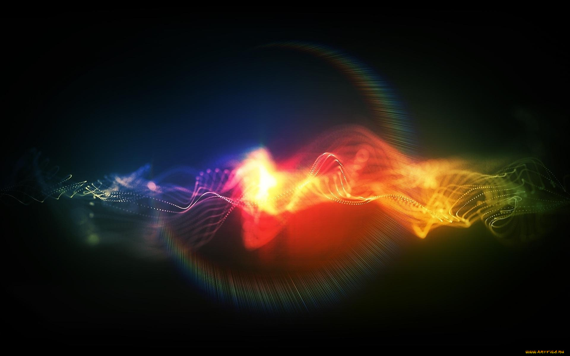 3д, графика, абстракция, , abstract, изгибы, полосы, свечение