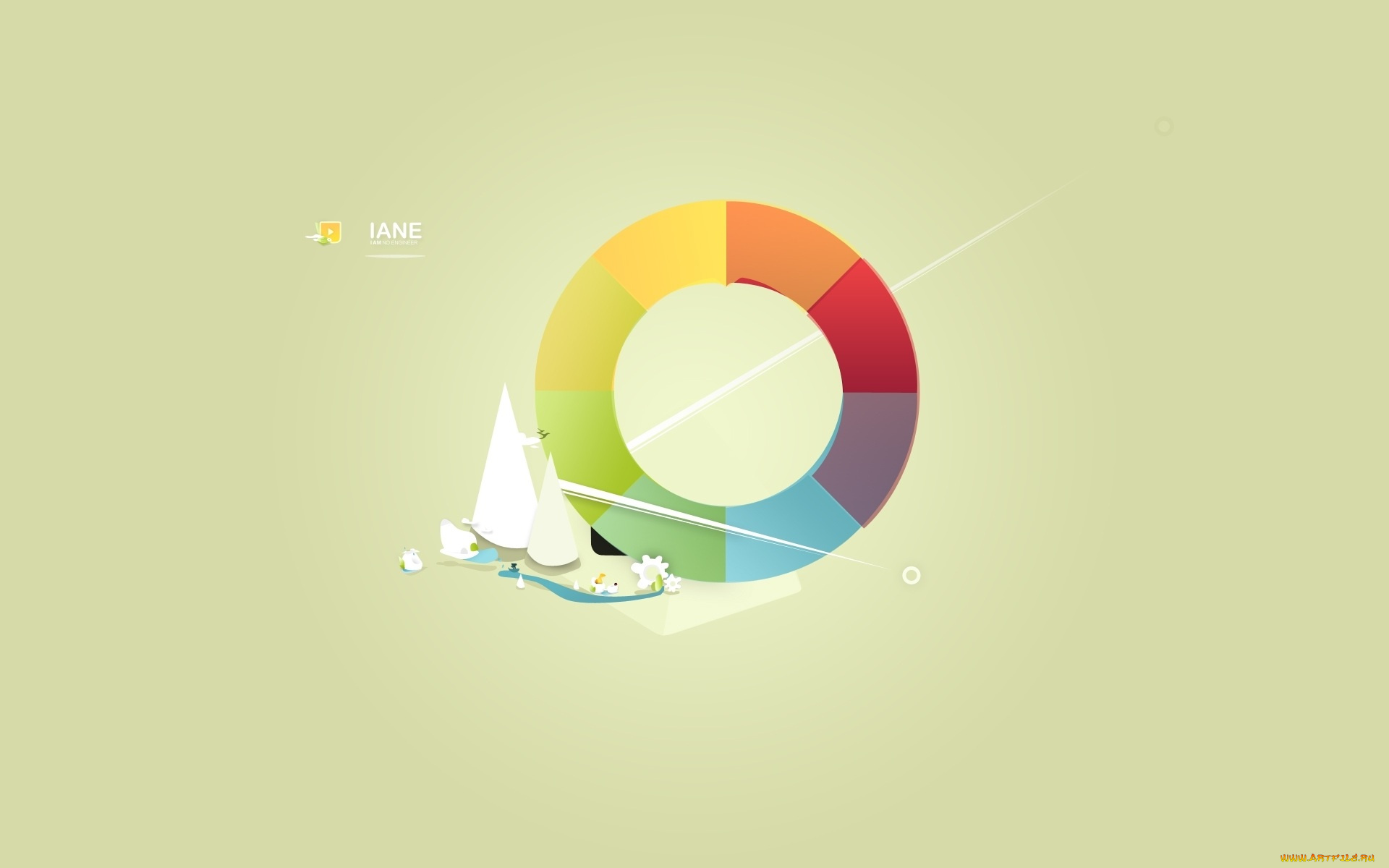 векторная, графика, другое, фигуры, треугольники, кольцо