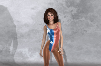 Картинка 3д+графика люди+ people девушка взгляд фон