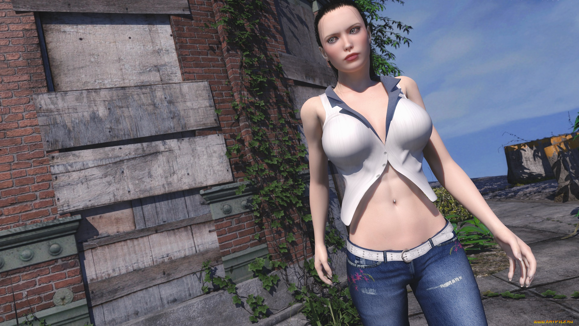 3д, графика, люди, , people, фон, взгляд, девушка