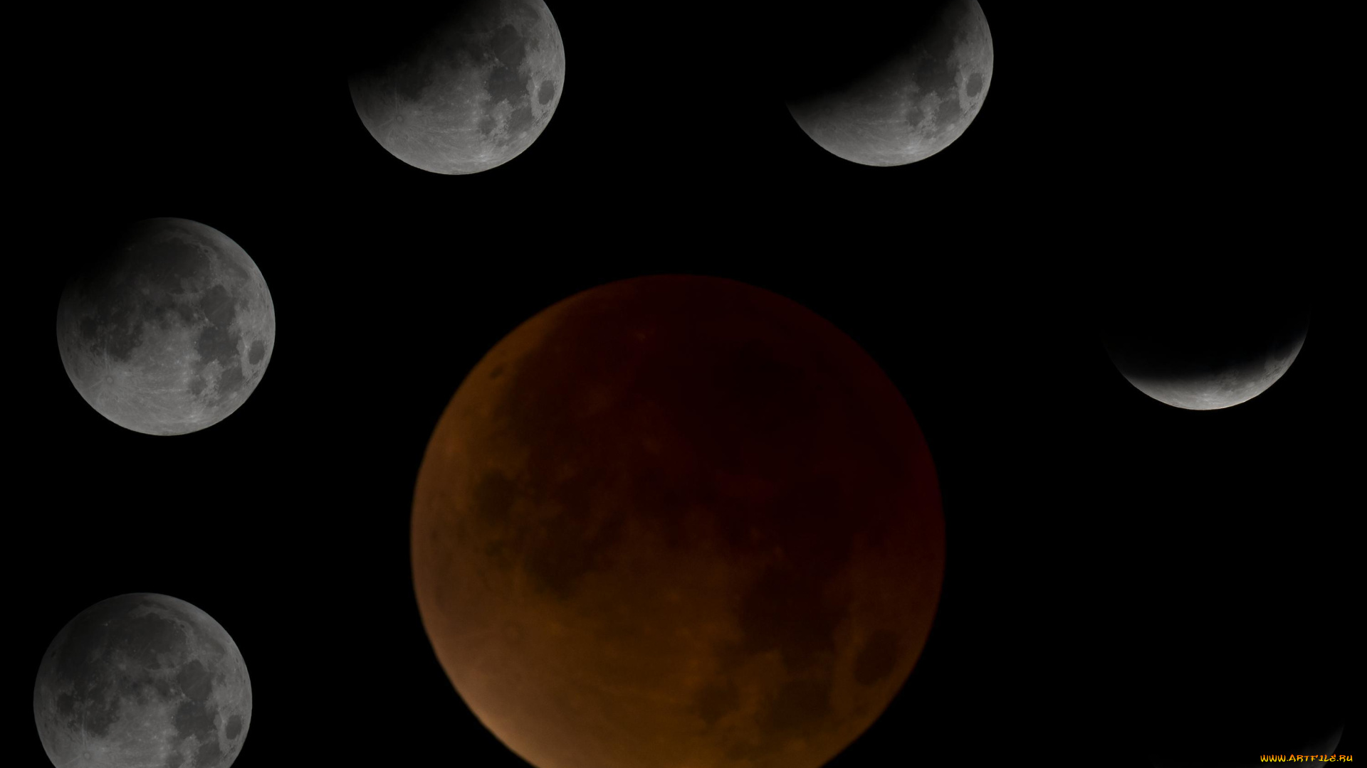 космос, луна, спутник, затмение, moon