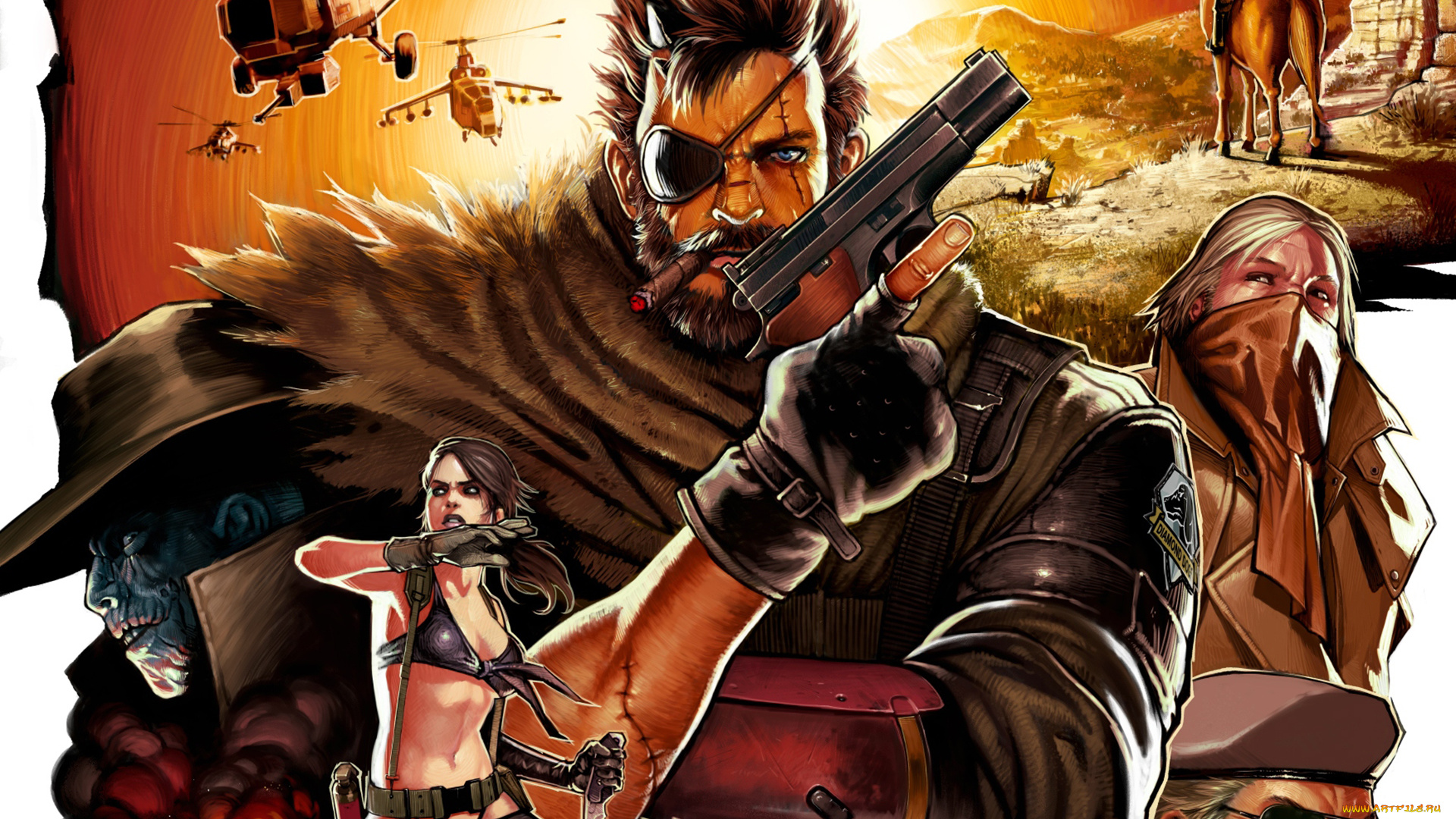 видео, игры, metal, gear, solid, v, , the, phantom, pain, арт, боевик, шутер, action, the, phantom, pain, metal, gear, solid, v