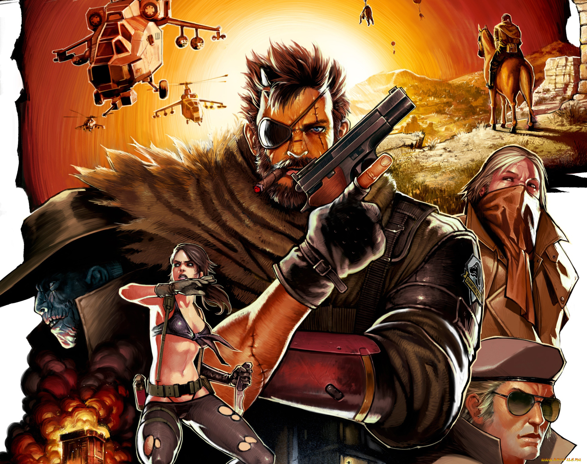 видео, игры, metal, gear, solid, v, , the, phantom, pain, арт, боевик, шутер, action, the, phantom, pain, metal, gear, solid, v