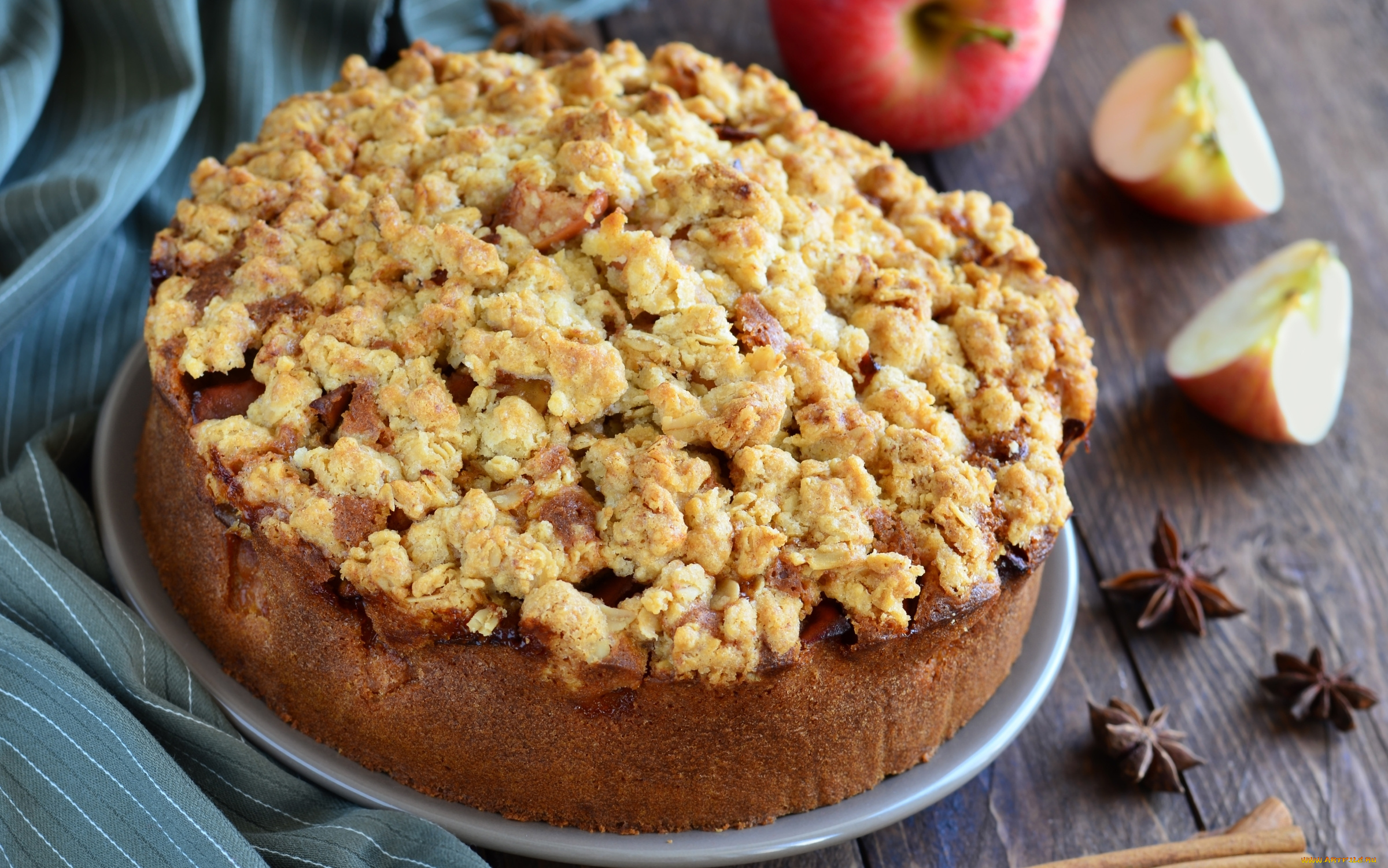 еда, пироги, выпечка, яблочный, пирог