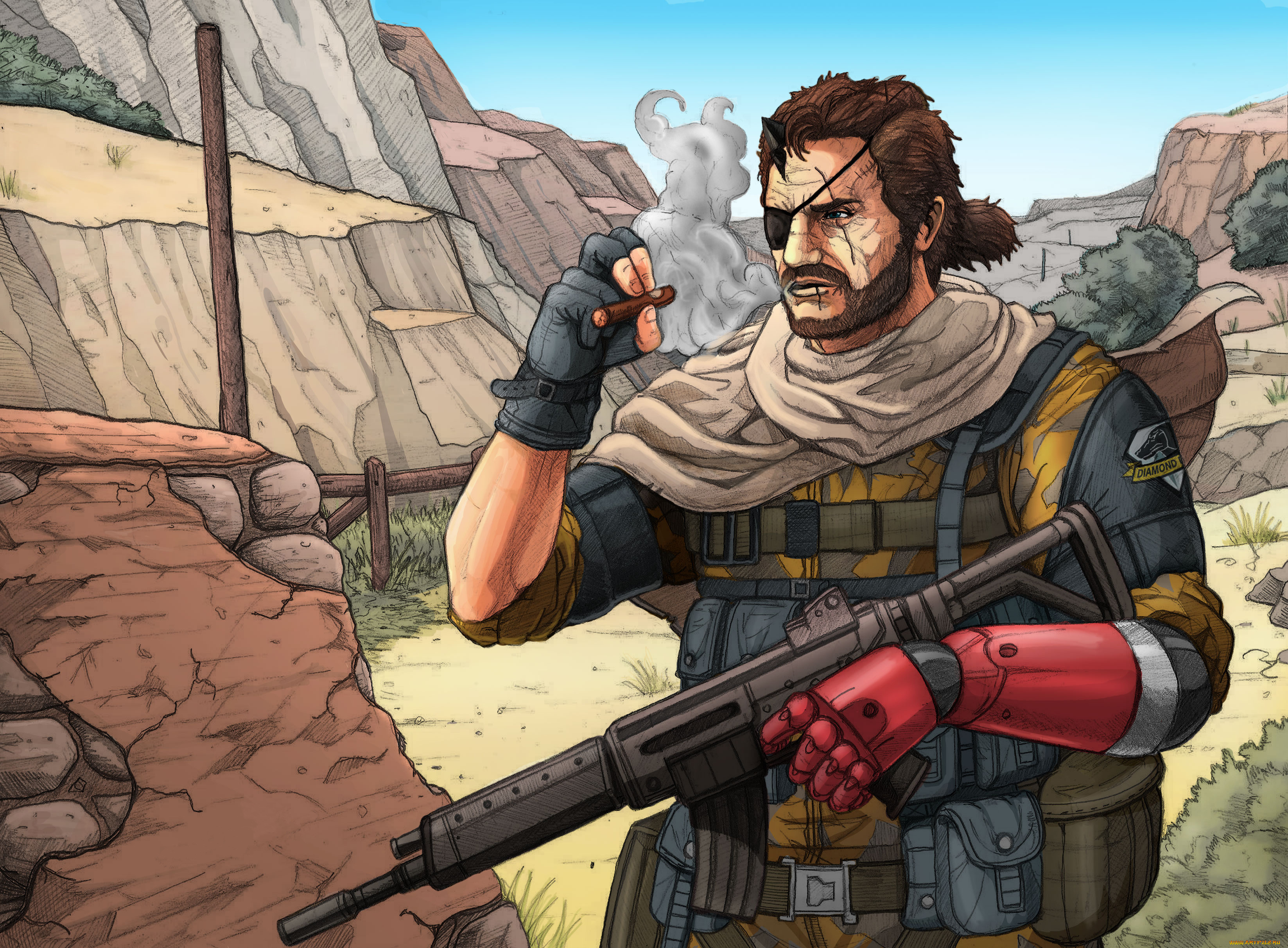 видео, игры, metal, gear, solid, v, , the, phantom, pain, metal, gear, solid, v, action, шутер, боевик, арт, the, phantom, pain