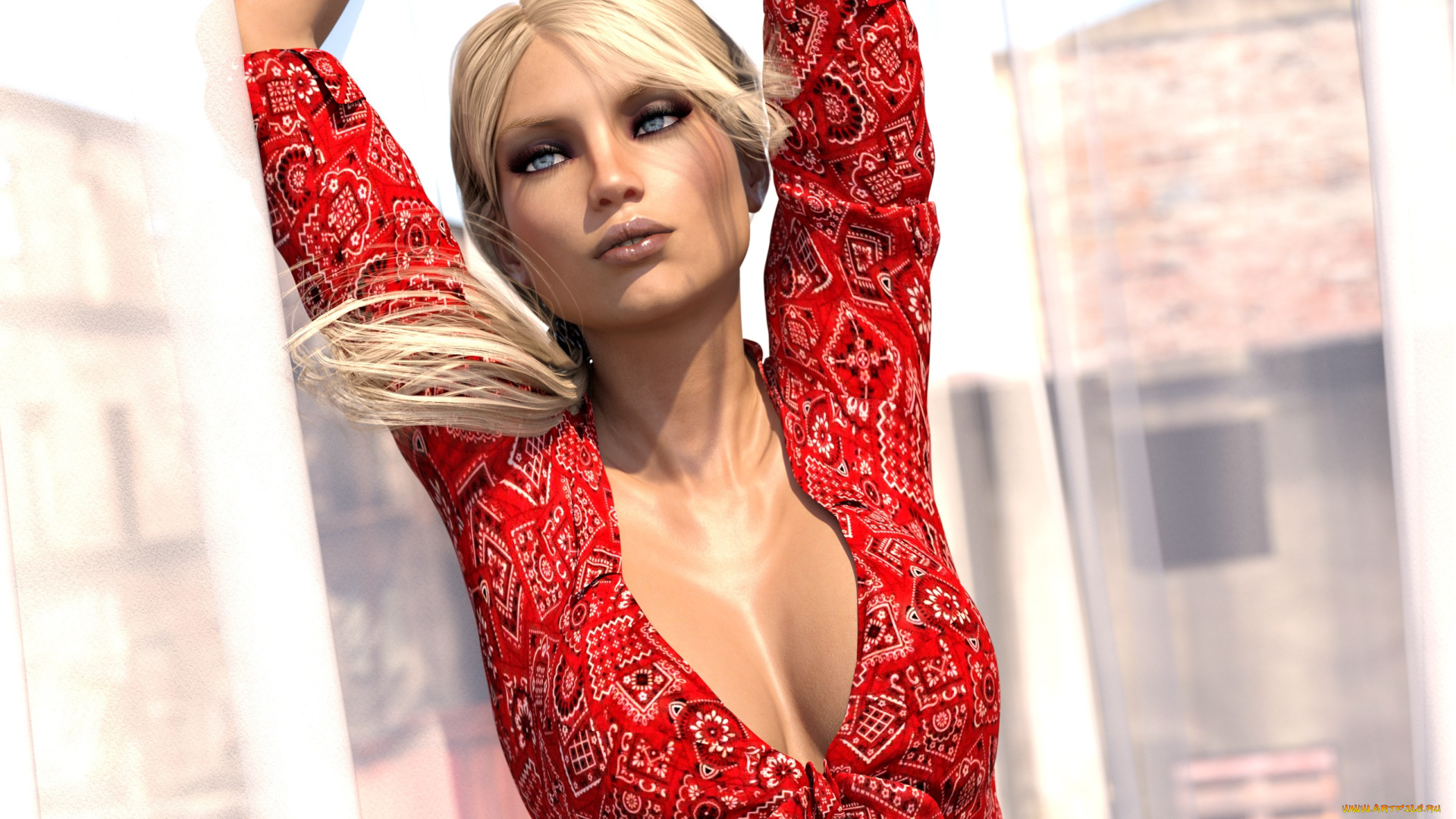 3д, графика, люди, , people, фон, взгляд, девушка