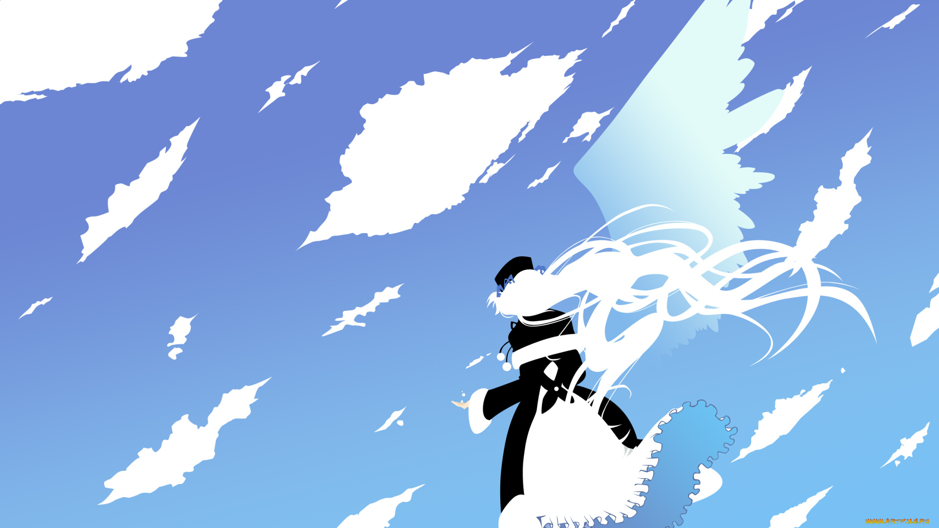 аниме, 07, ghost, парень, взгляд, фон