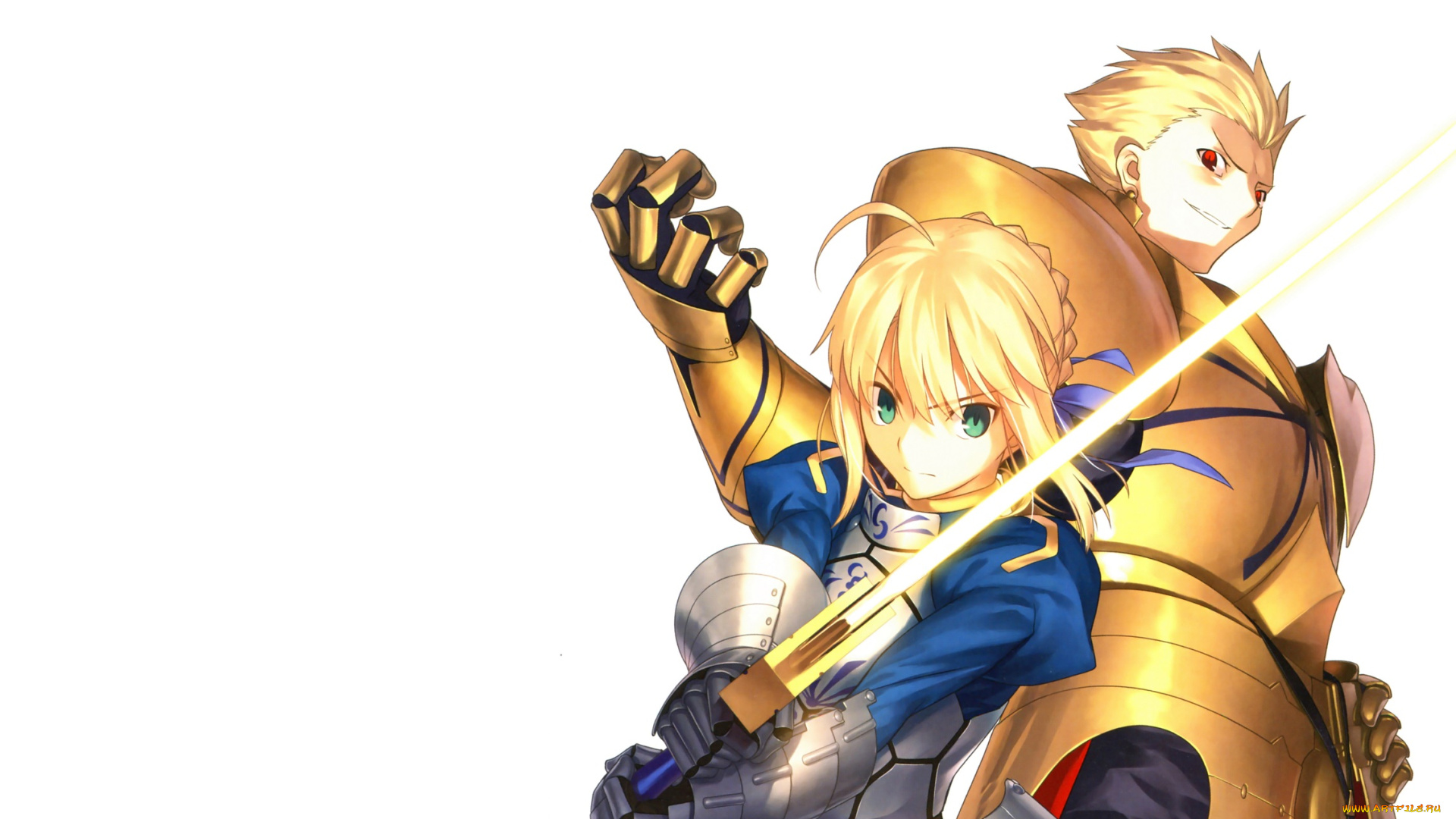 аниме, fate, zero, сейбер, арчер