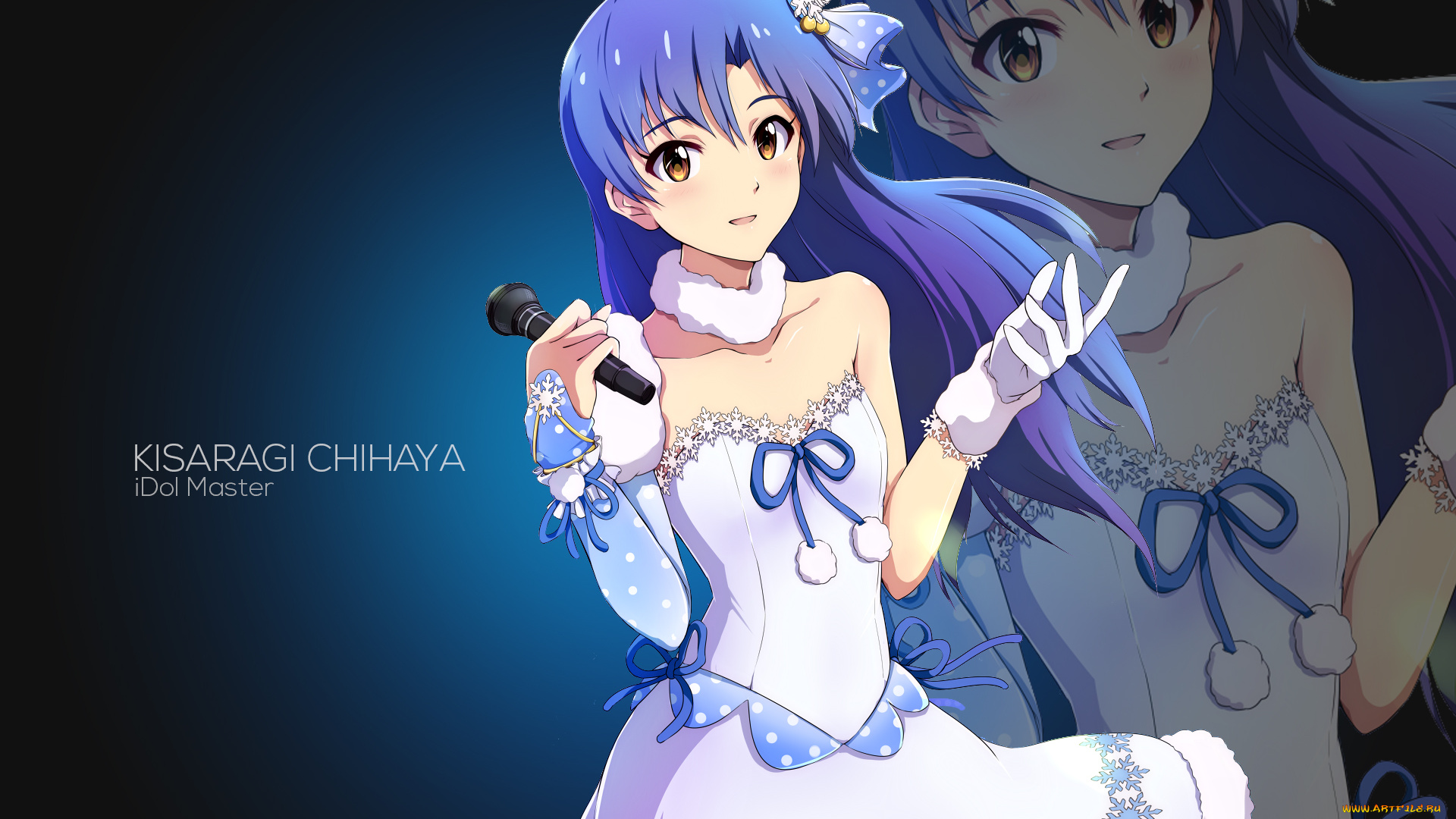 аниме, idolm@ster, фон, взгляд, девушка