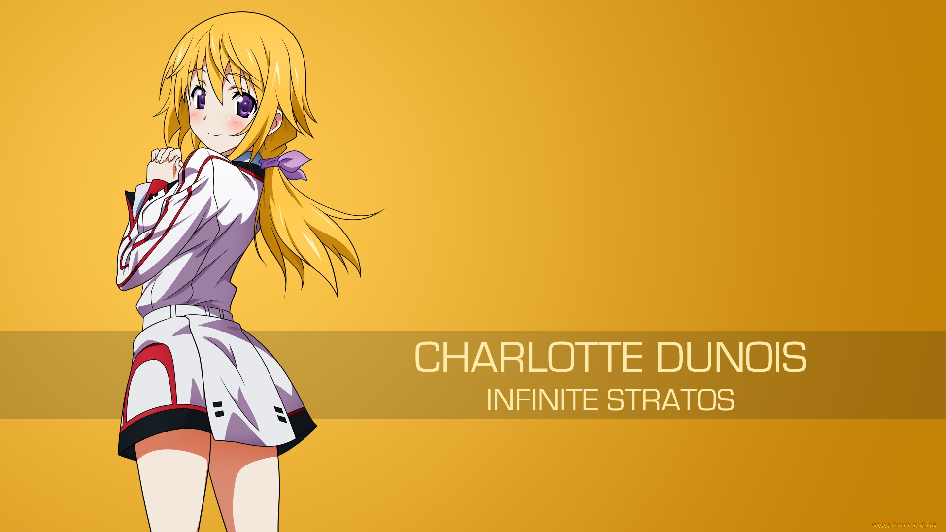 аниме, infinite, stratos, фон, взгляд, девушка