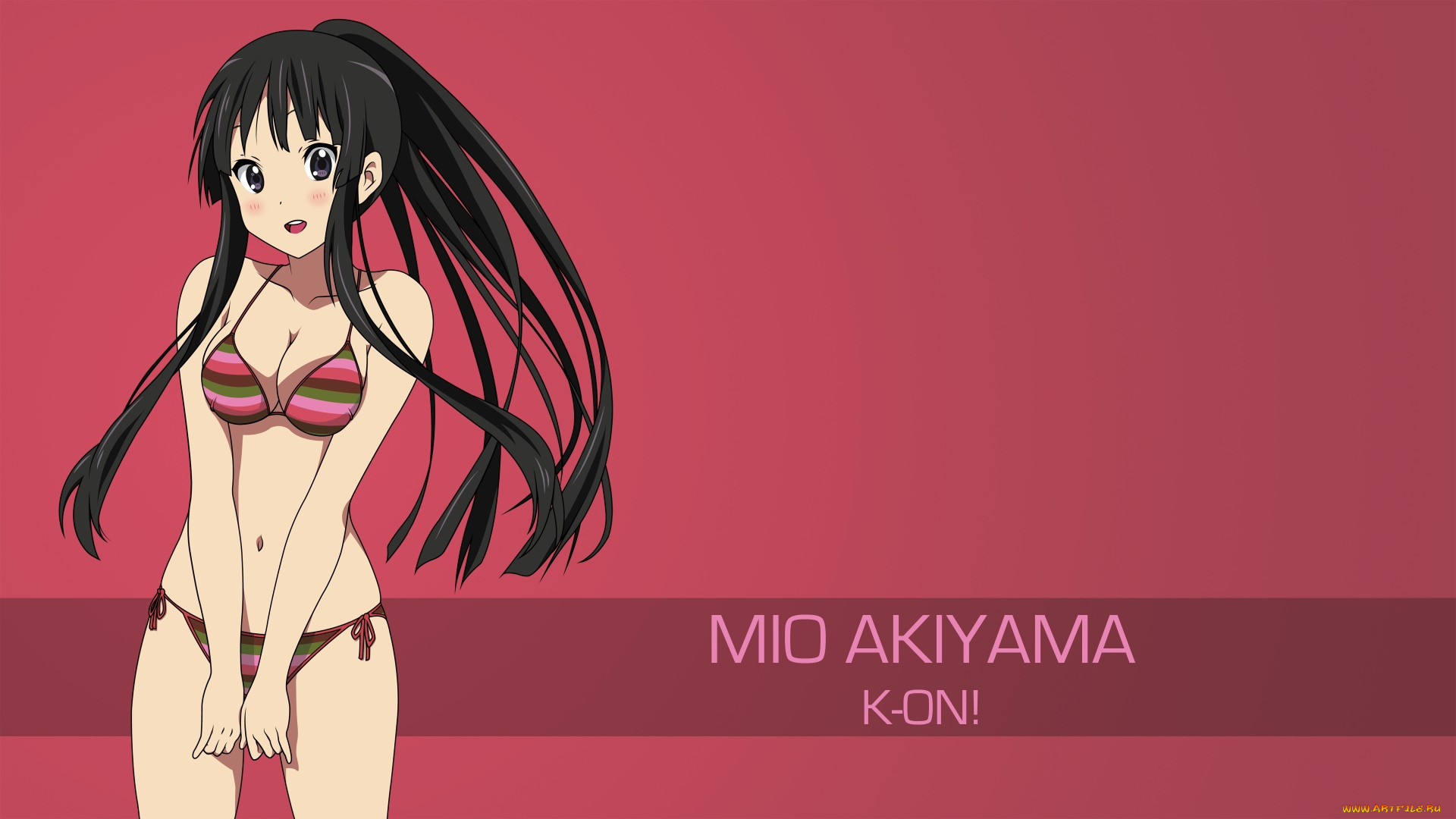 аниме, k-on, фон, девушка, взгляд