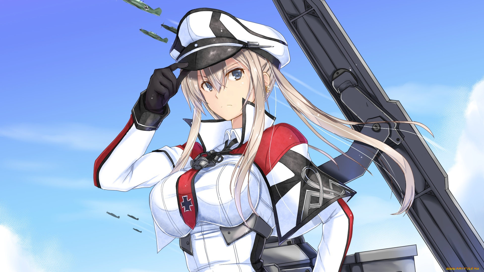 аниме, kantai, collection, graf, zeppelin